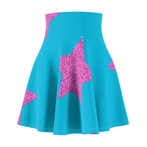 Pink Stars - Inovax Woman's Skater Skirt