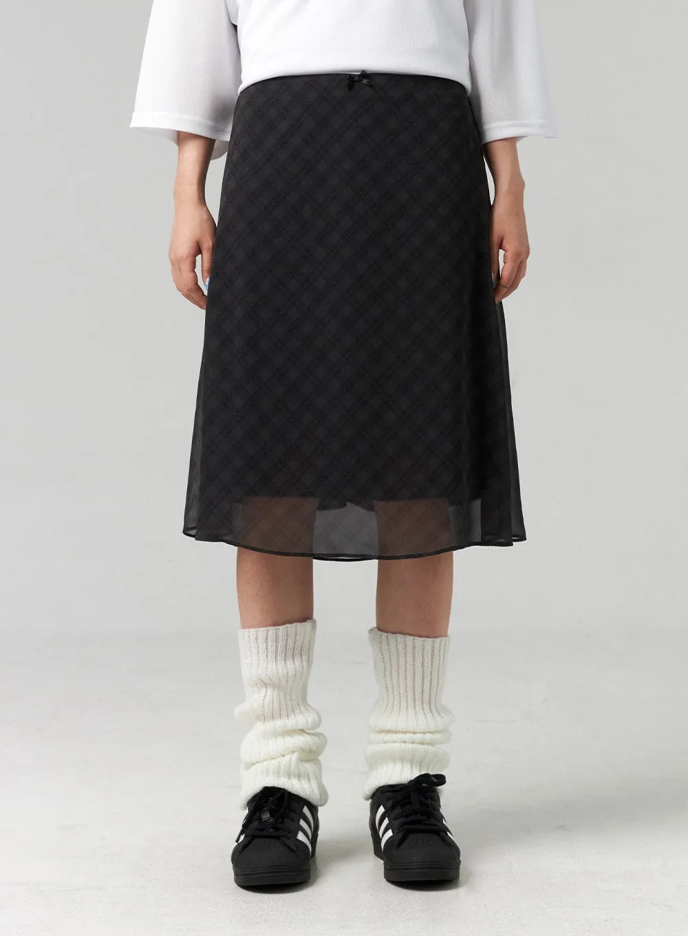 Plaid Midi Skirt CL320