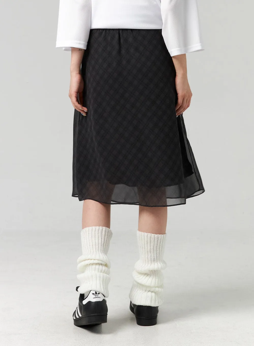 Plaid Midi Skirt CL320