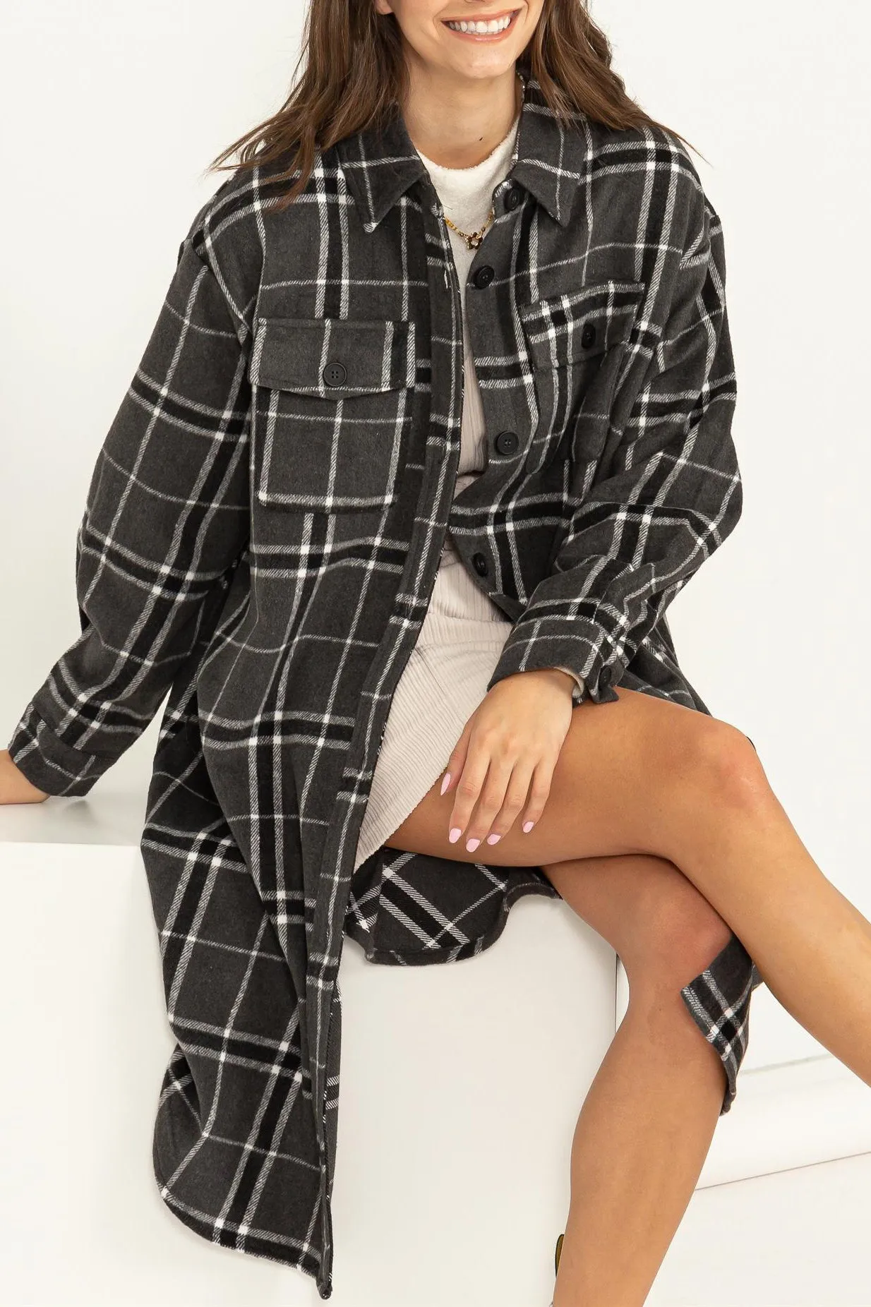 PLAID PRINT SHACKET