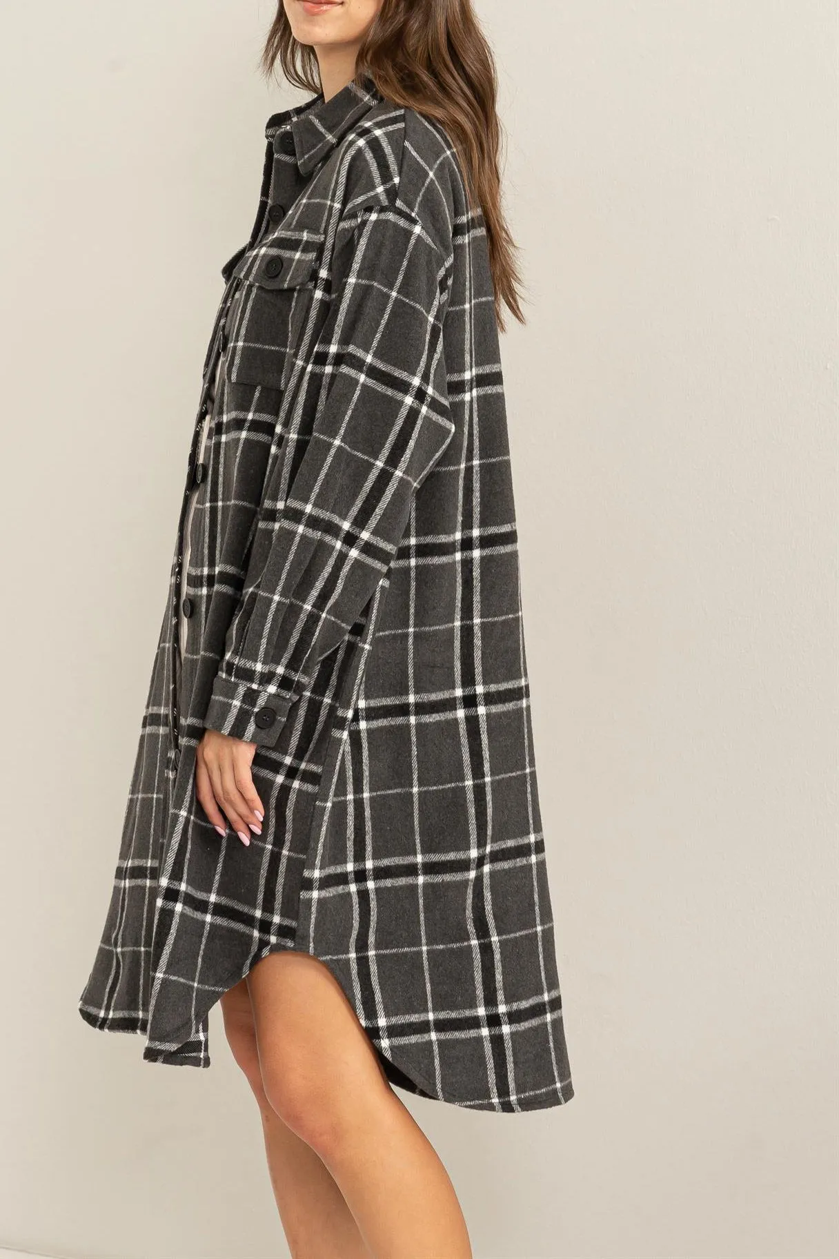 PLAID PRINT SHACKET