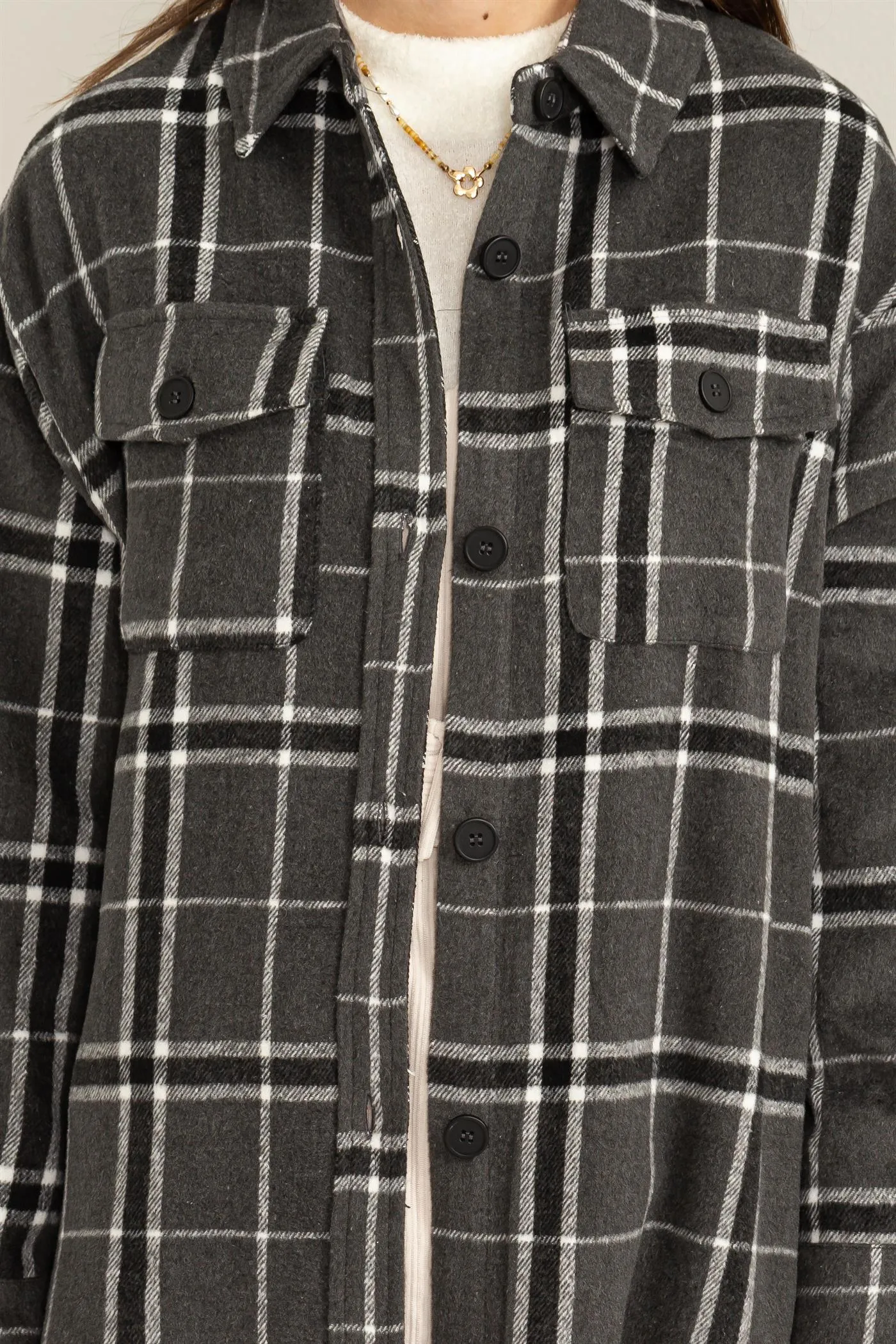 PLAID PRINT SHACKET