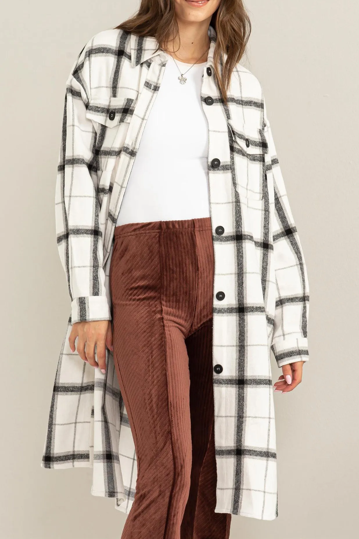 PLAID PRINT SHACKET