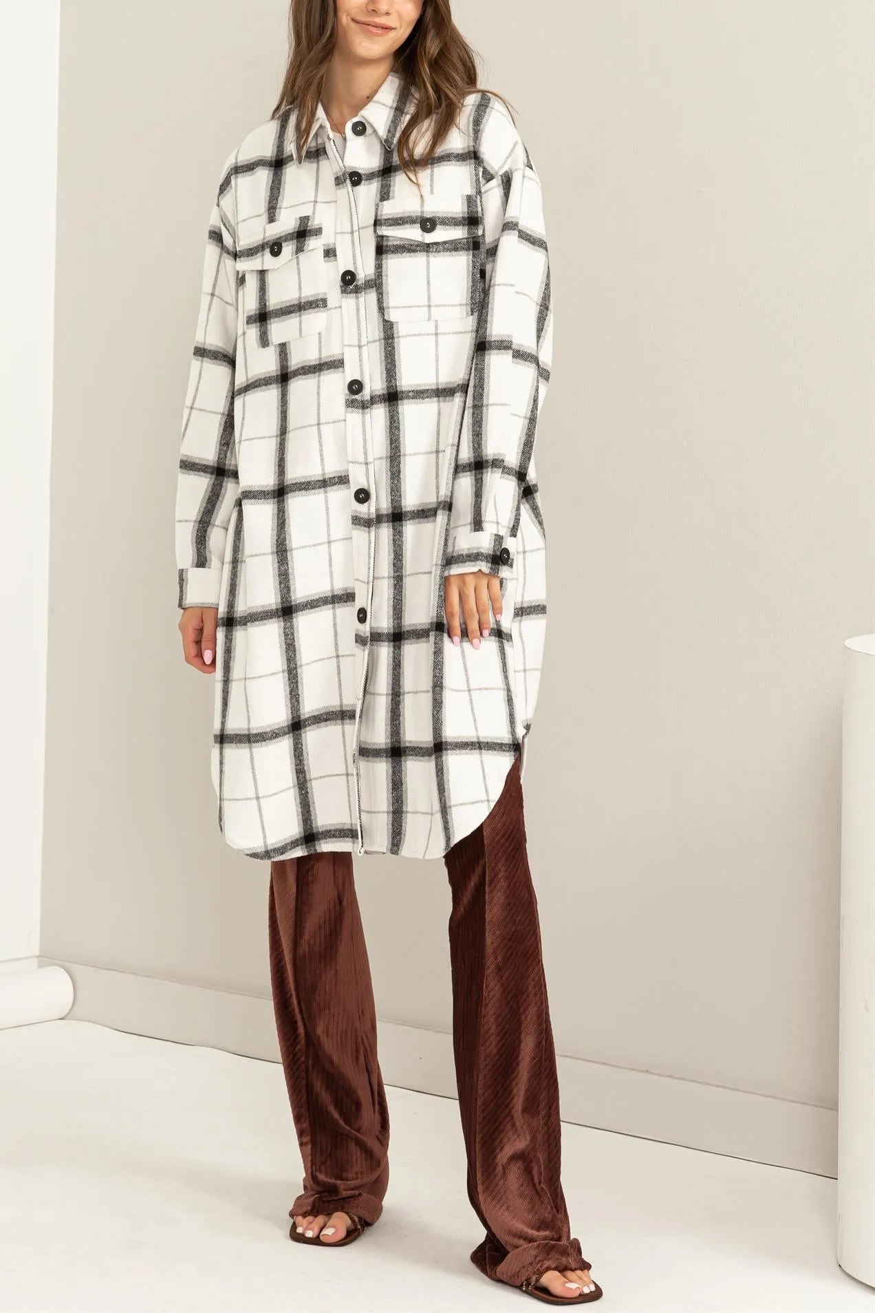 PLAID PRINT SHACKET