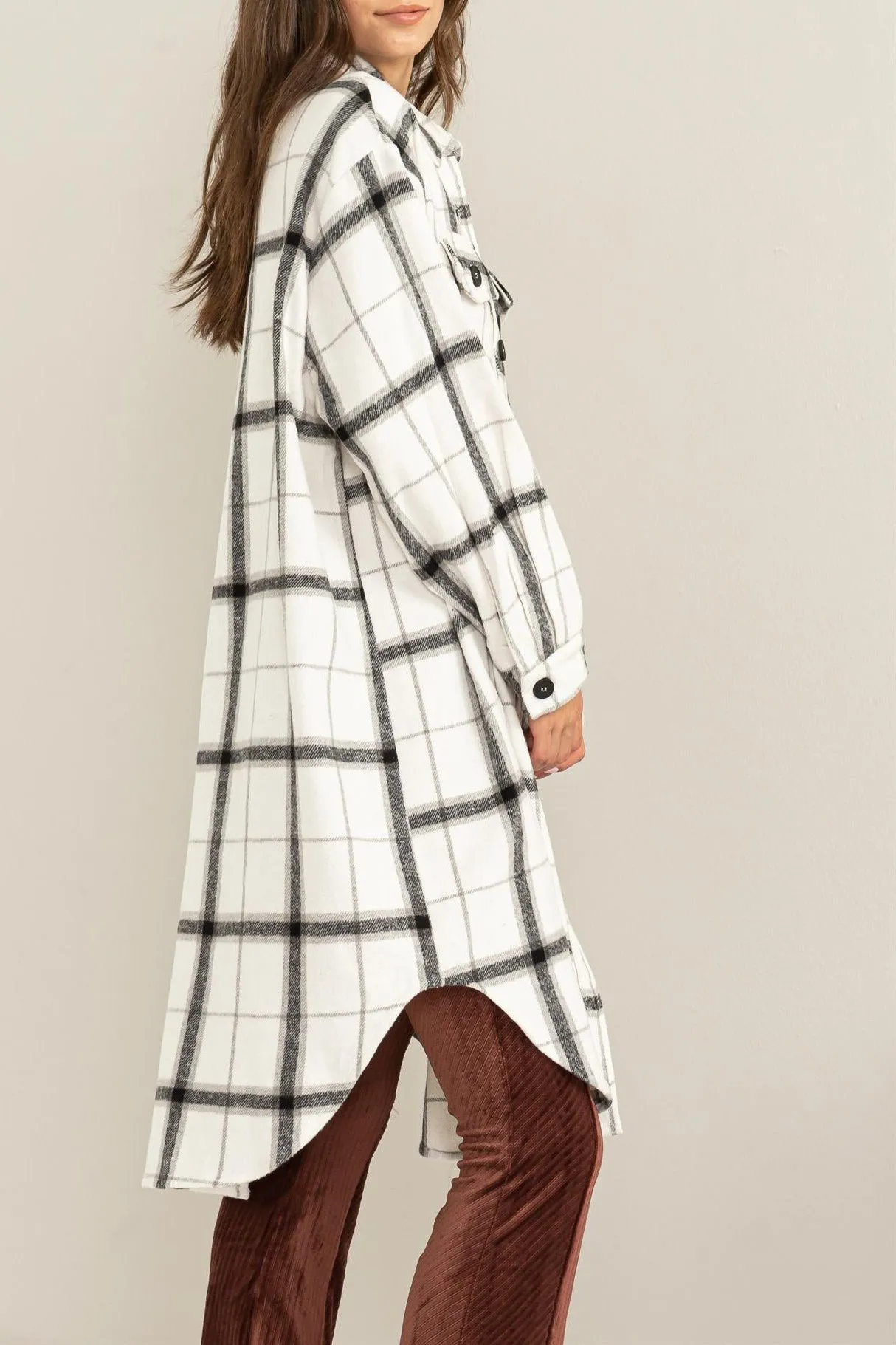 PLAID PRINT SHACKET