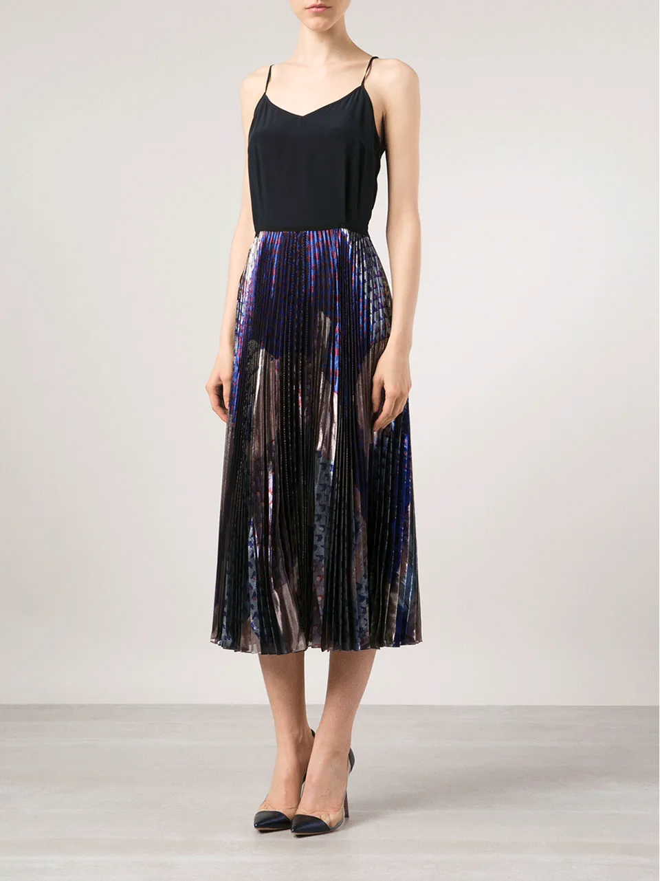 Pleated Midi Dress