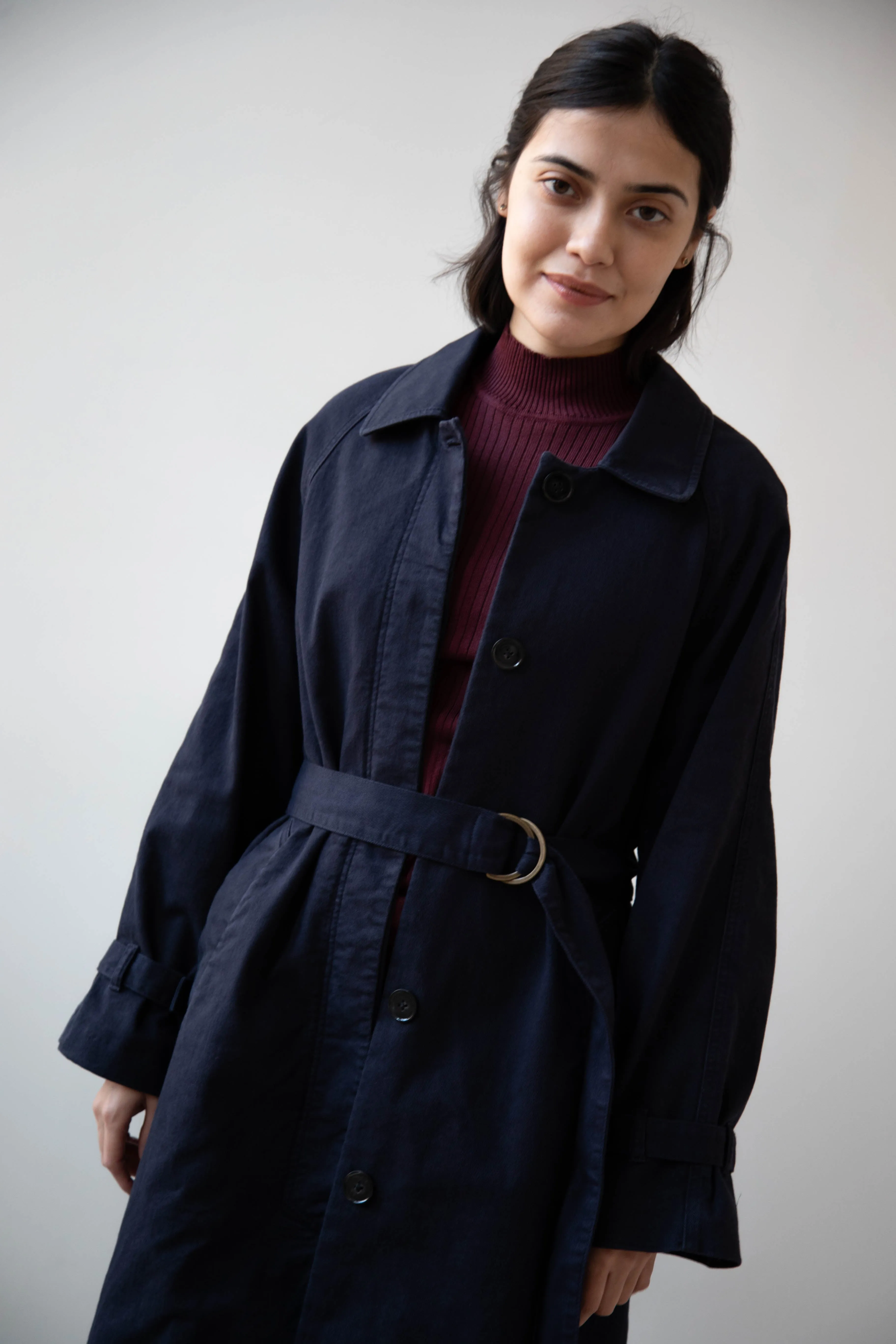 Polder | Amber Trench Coat in Night Blue