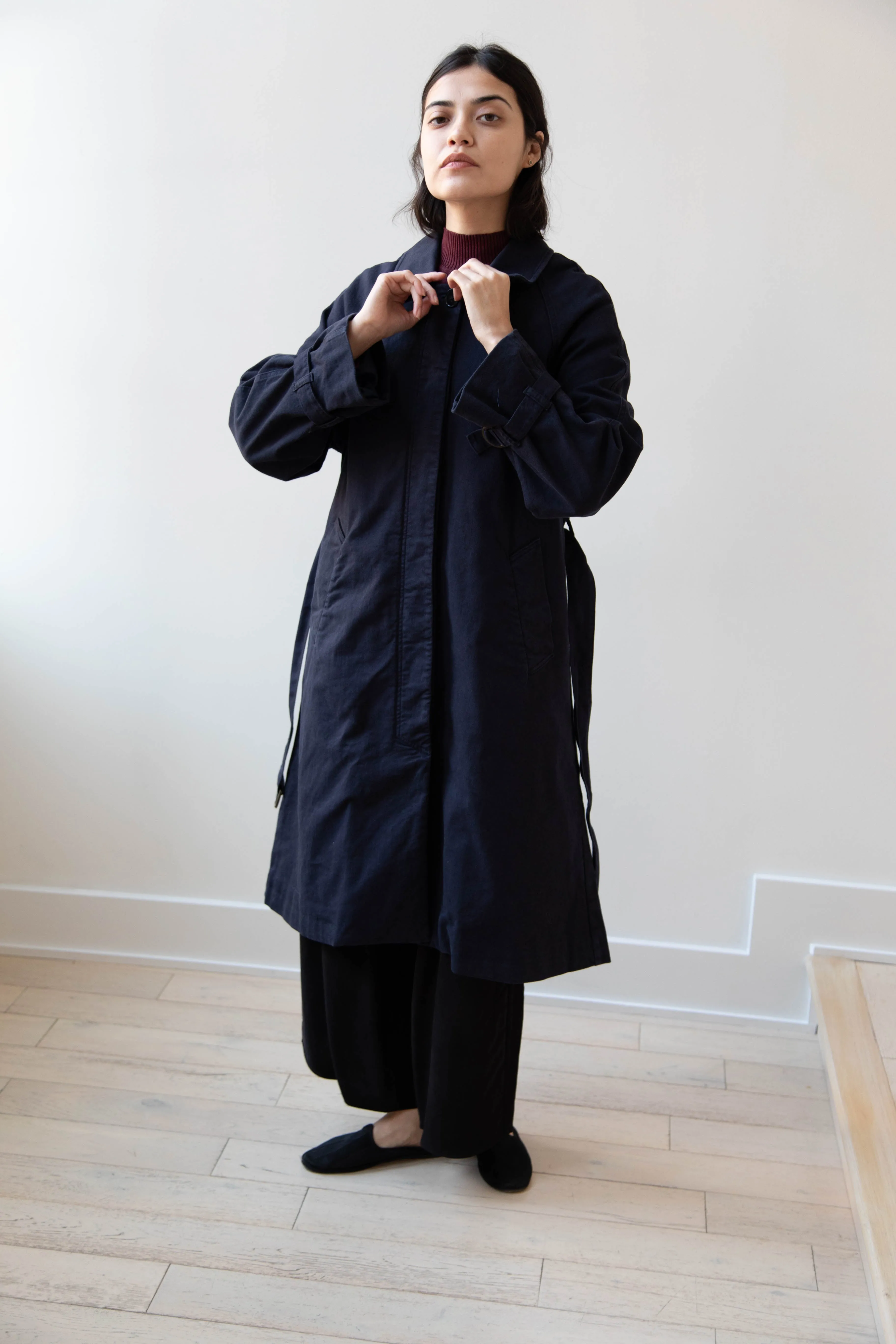 Polder | Amber Trench Coat in Night Blue