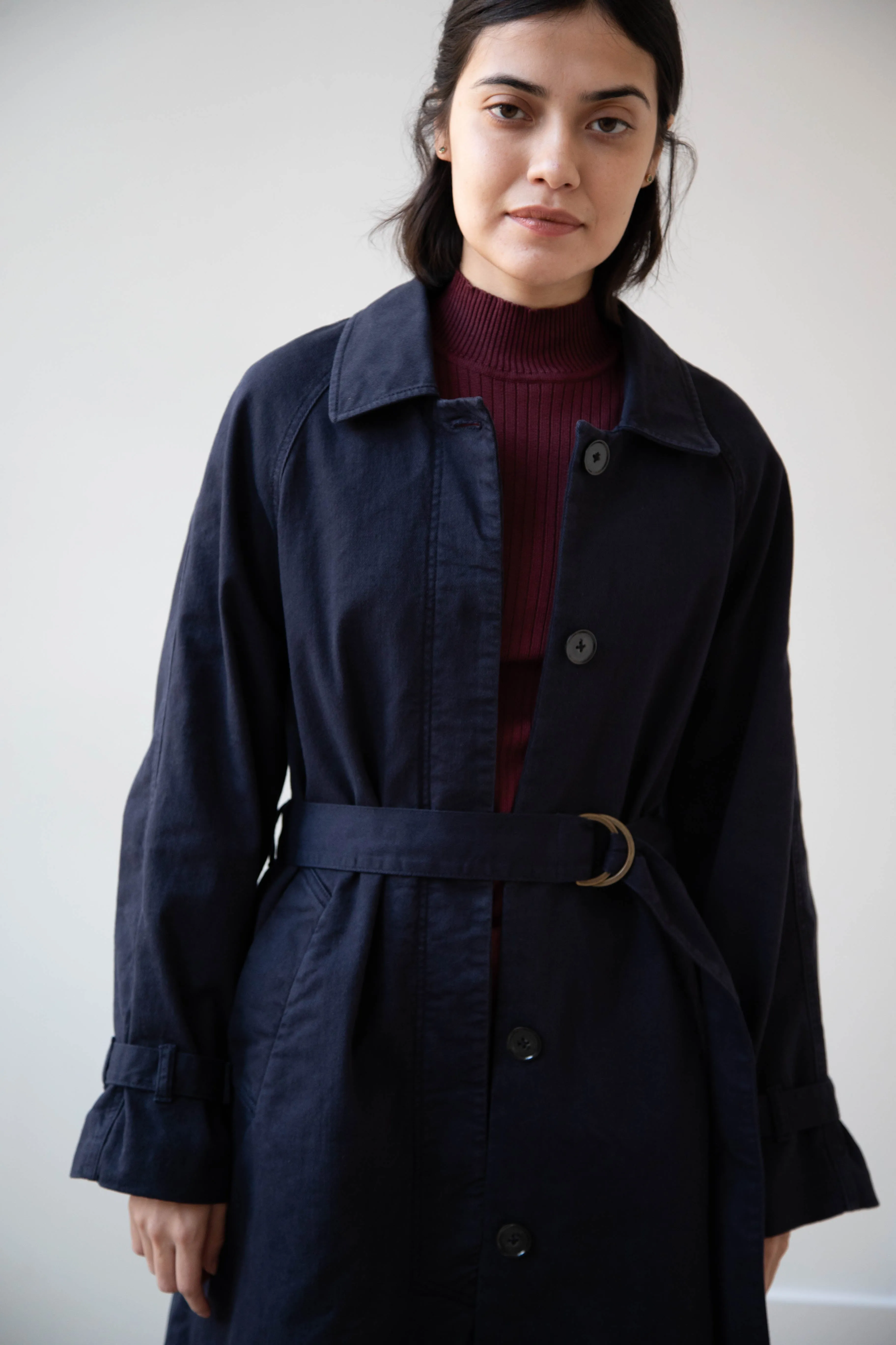 Polder | Amber Trench Coat in Night Blue