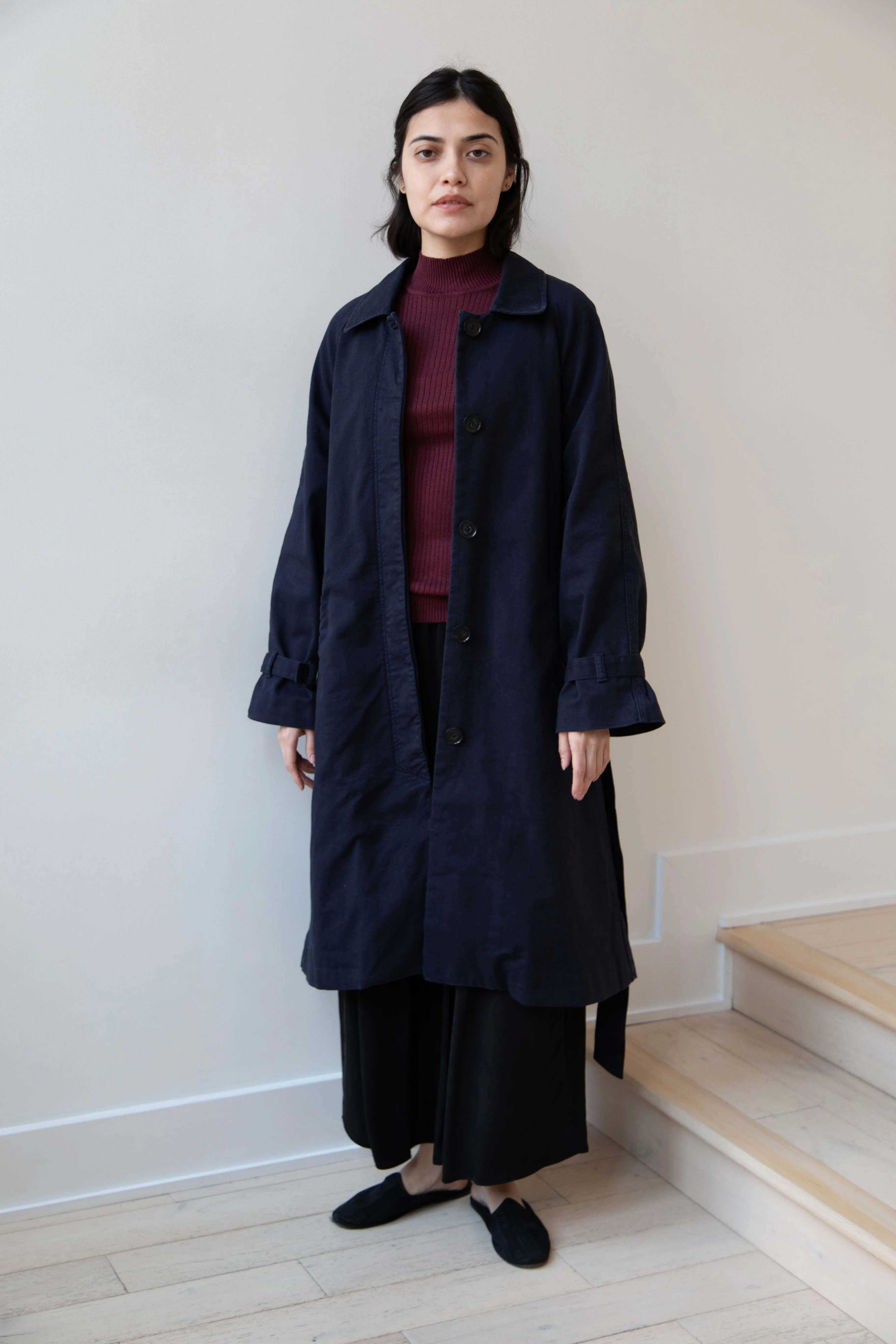 Polder | Amber Trench Coat in Night Blue