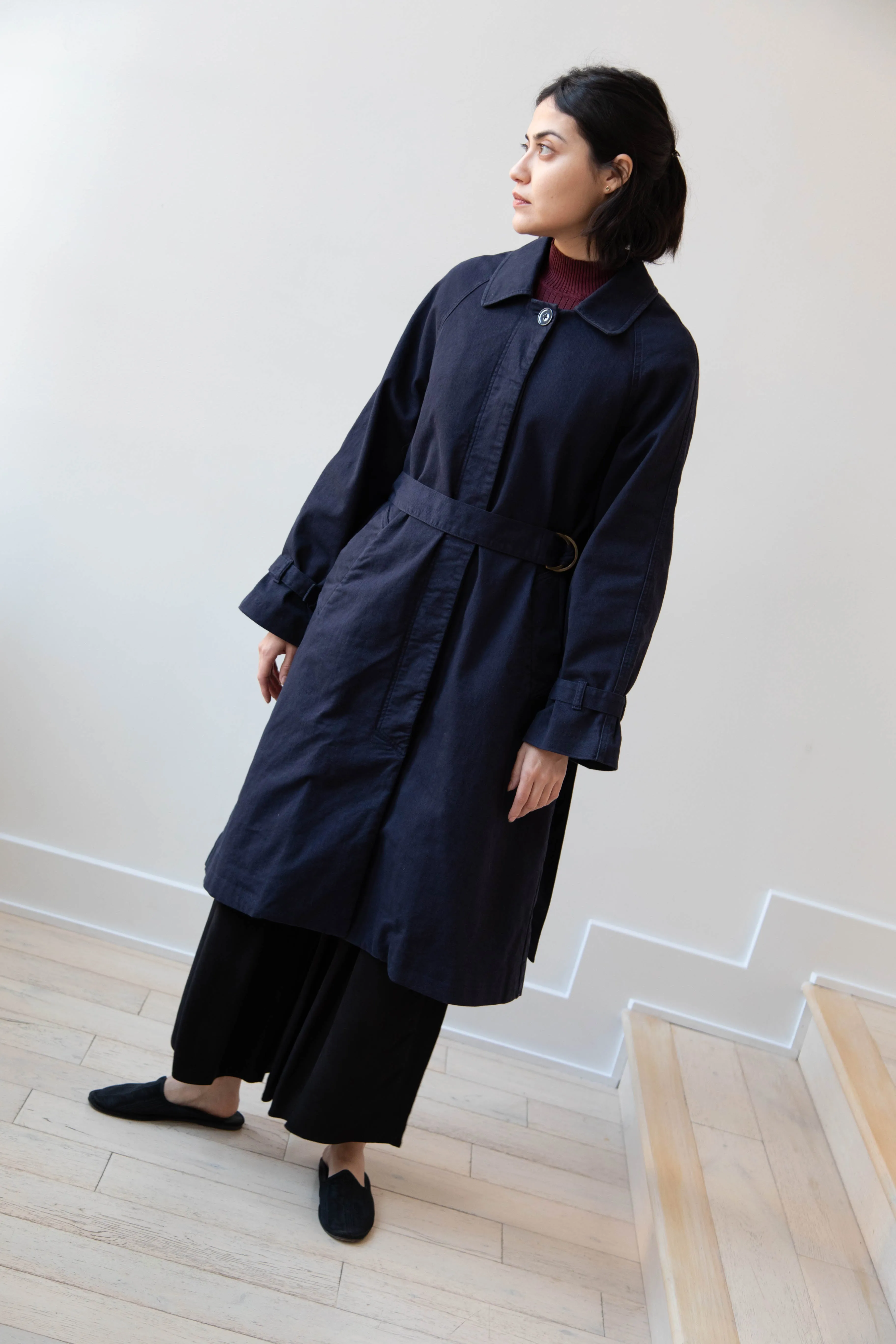 Polder | Amber Trench Coat in Night Blue