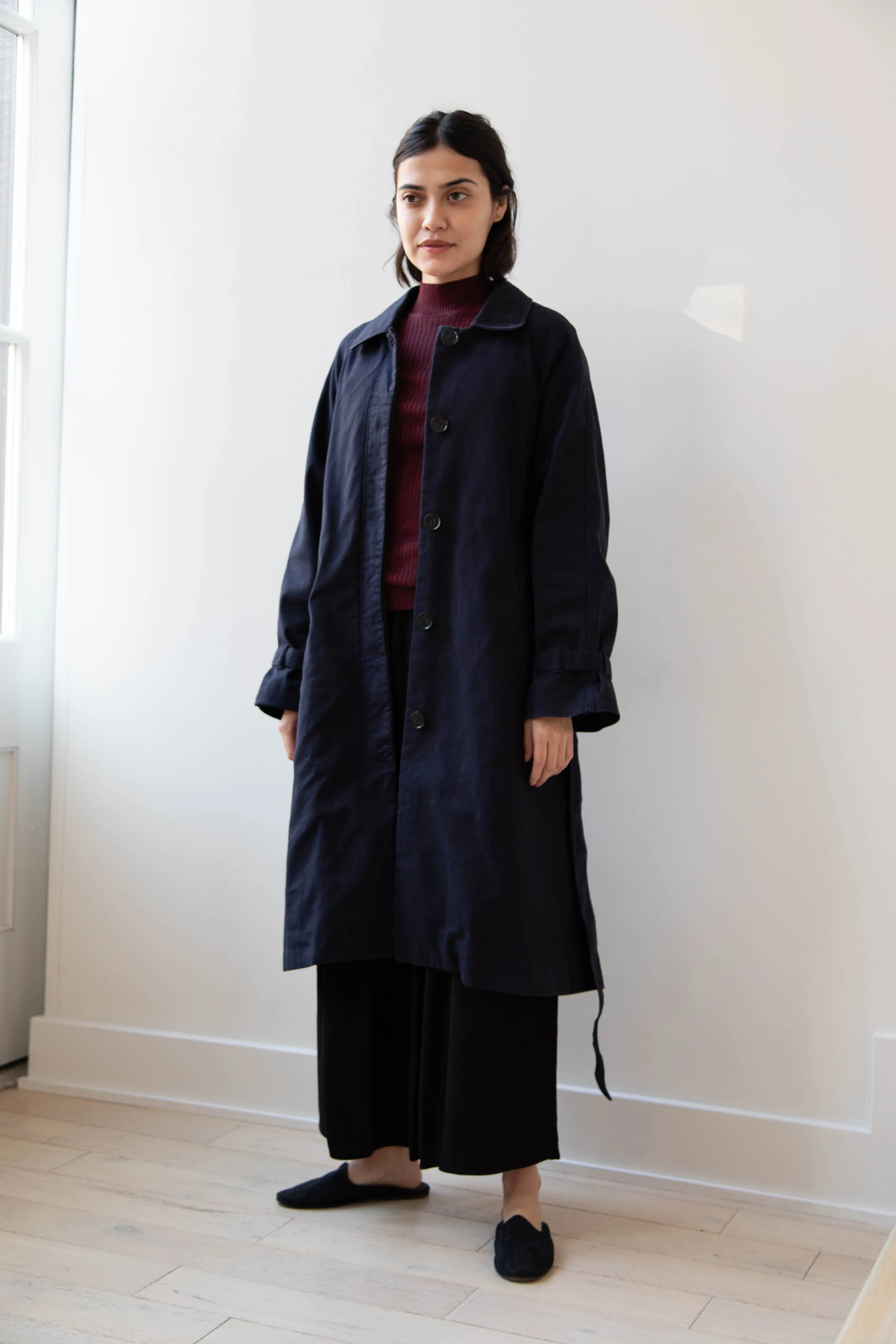 Polder | Amber Trench Coat in Night Blue