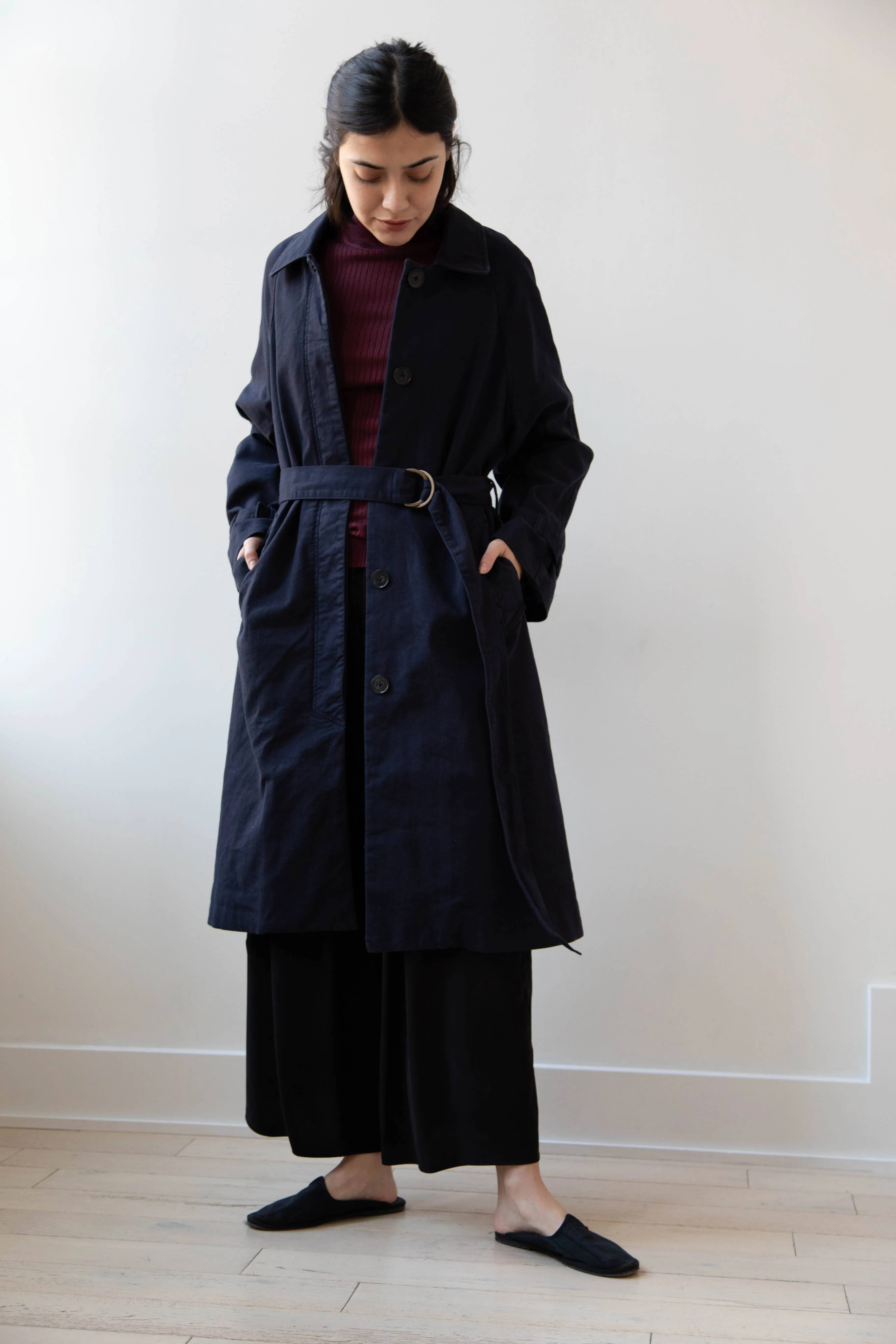 Polder | Amber Trench Coat in Night Blue