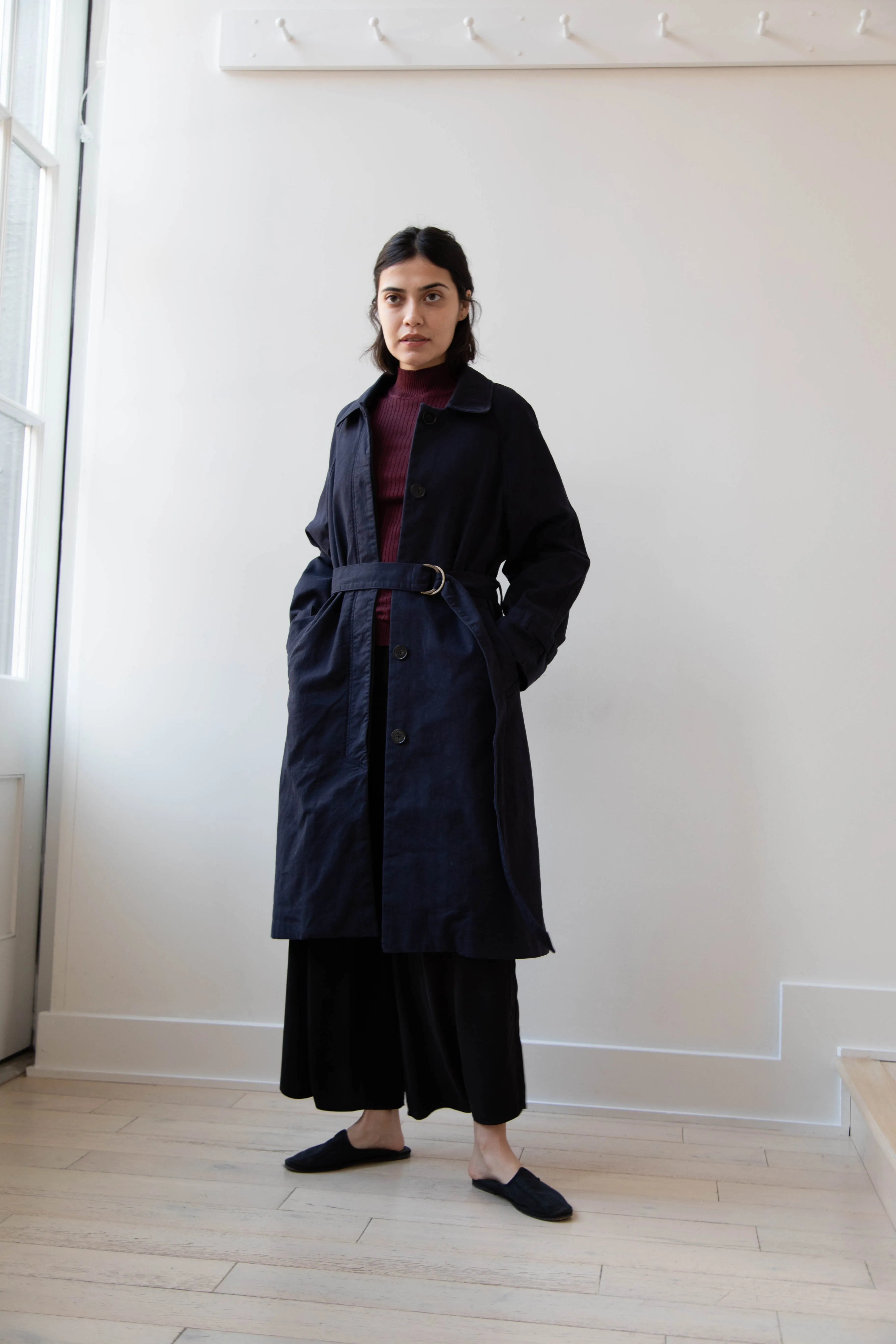 Polder | Amber Trench Coat in Night Blue