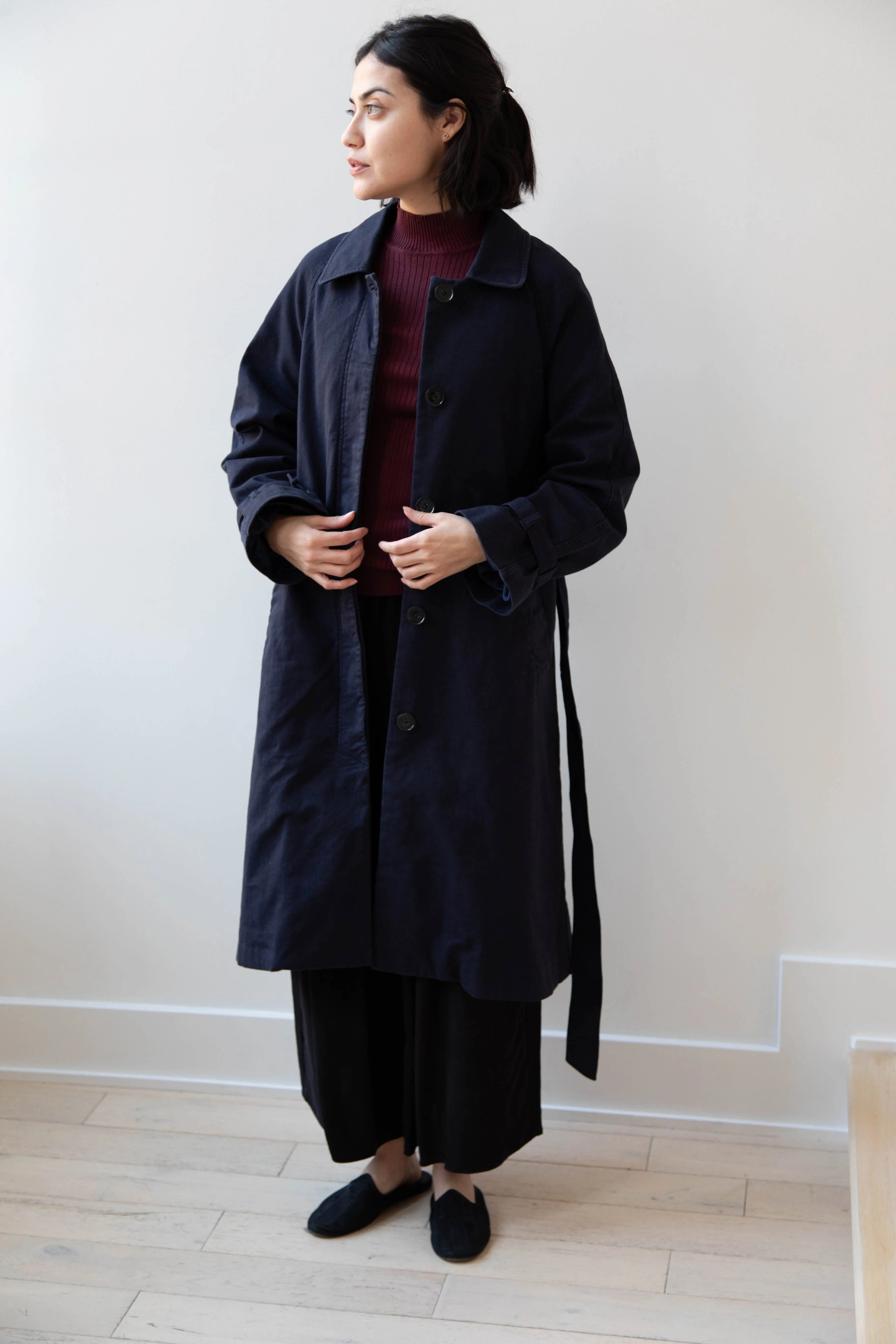 Polder | Amber Trench Coat in Night Blue