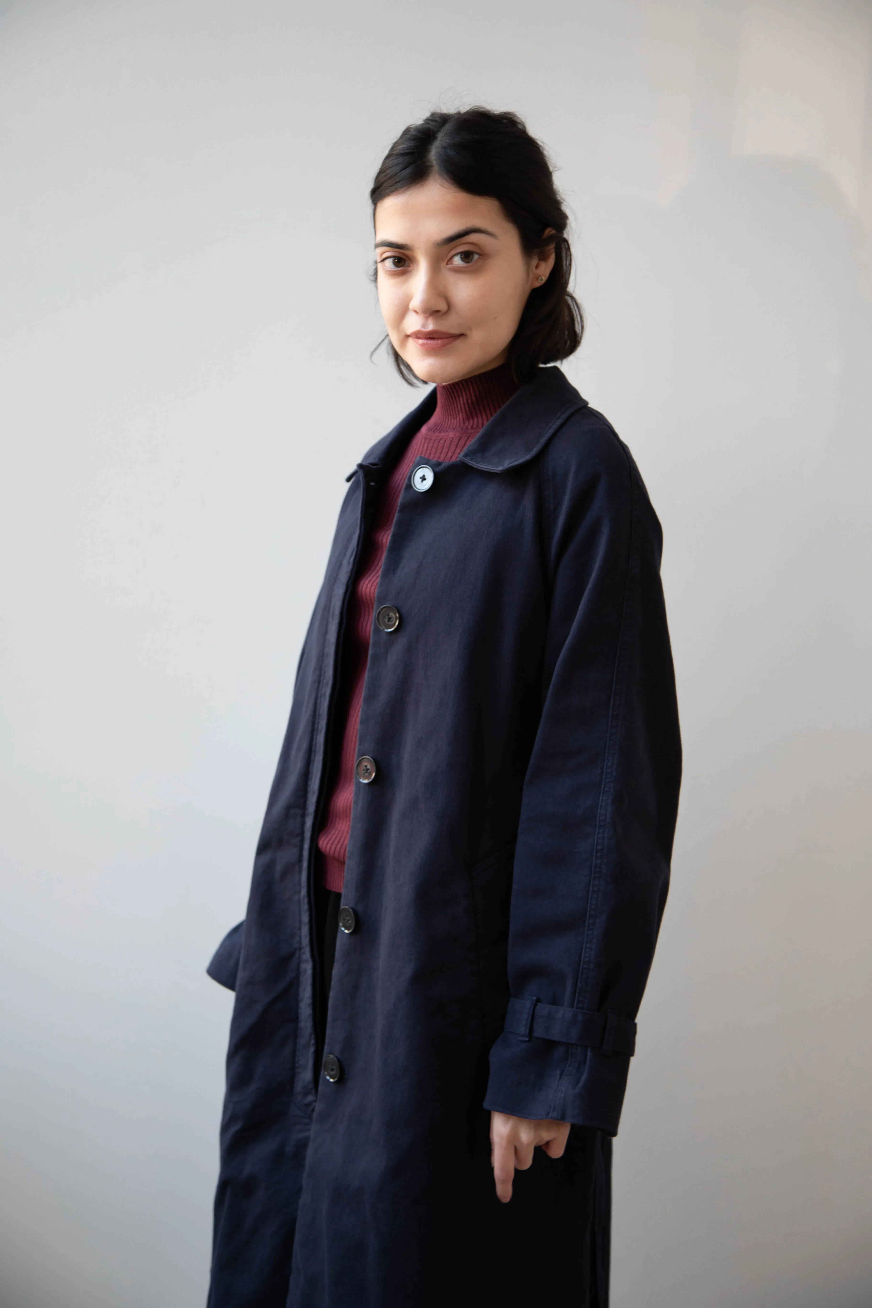 Polder | Amber Trench Coat in Night Blue