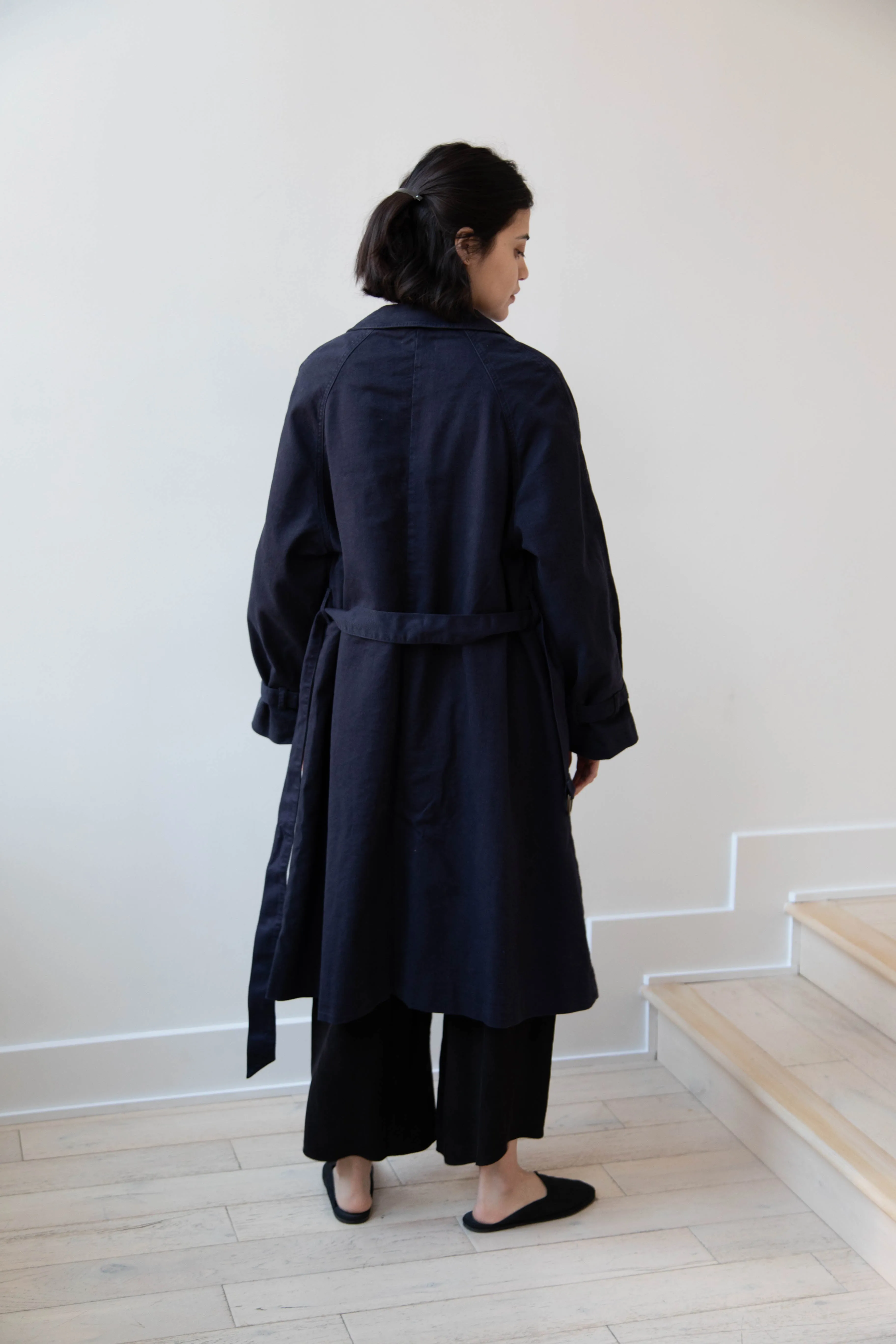 Polder | Amber Trench Coat in Night Blue