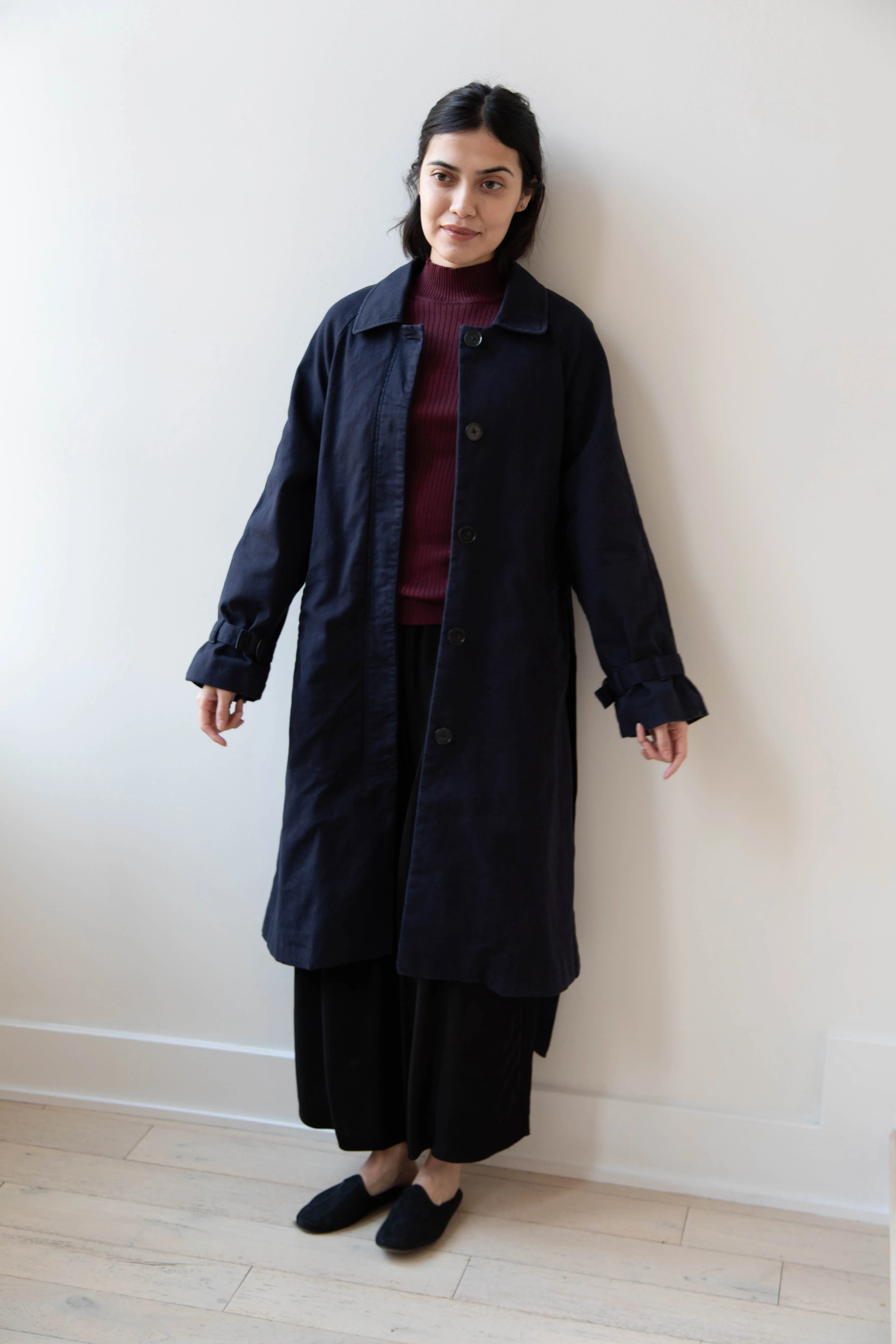 Polder | Amber Trench Coat in Night Blue