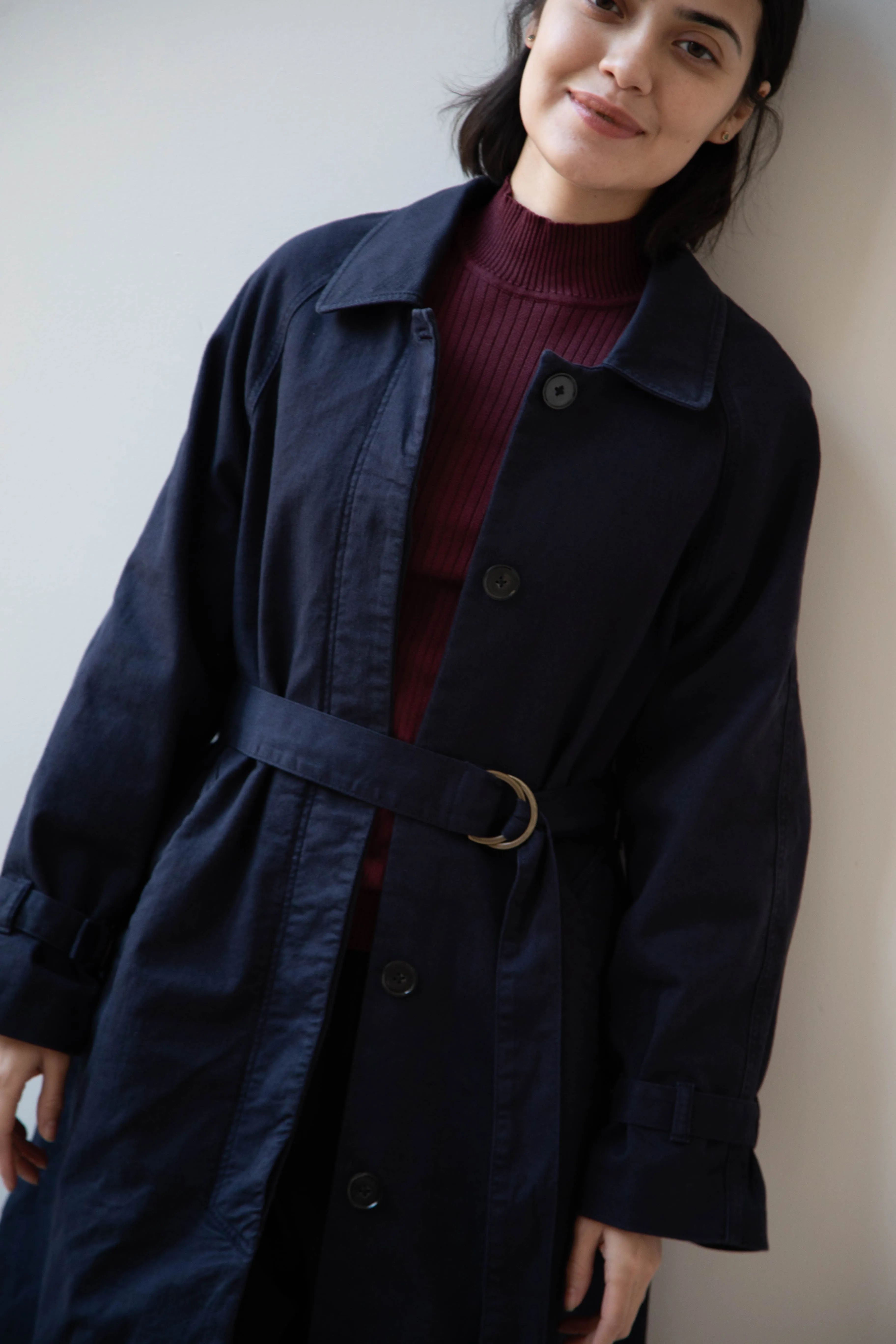 Polder | Amber Trench Coat in Night Blue