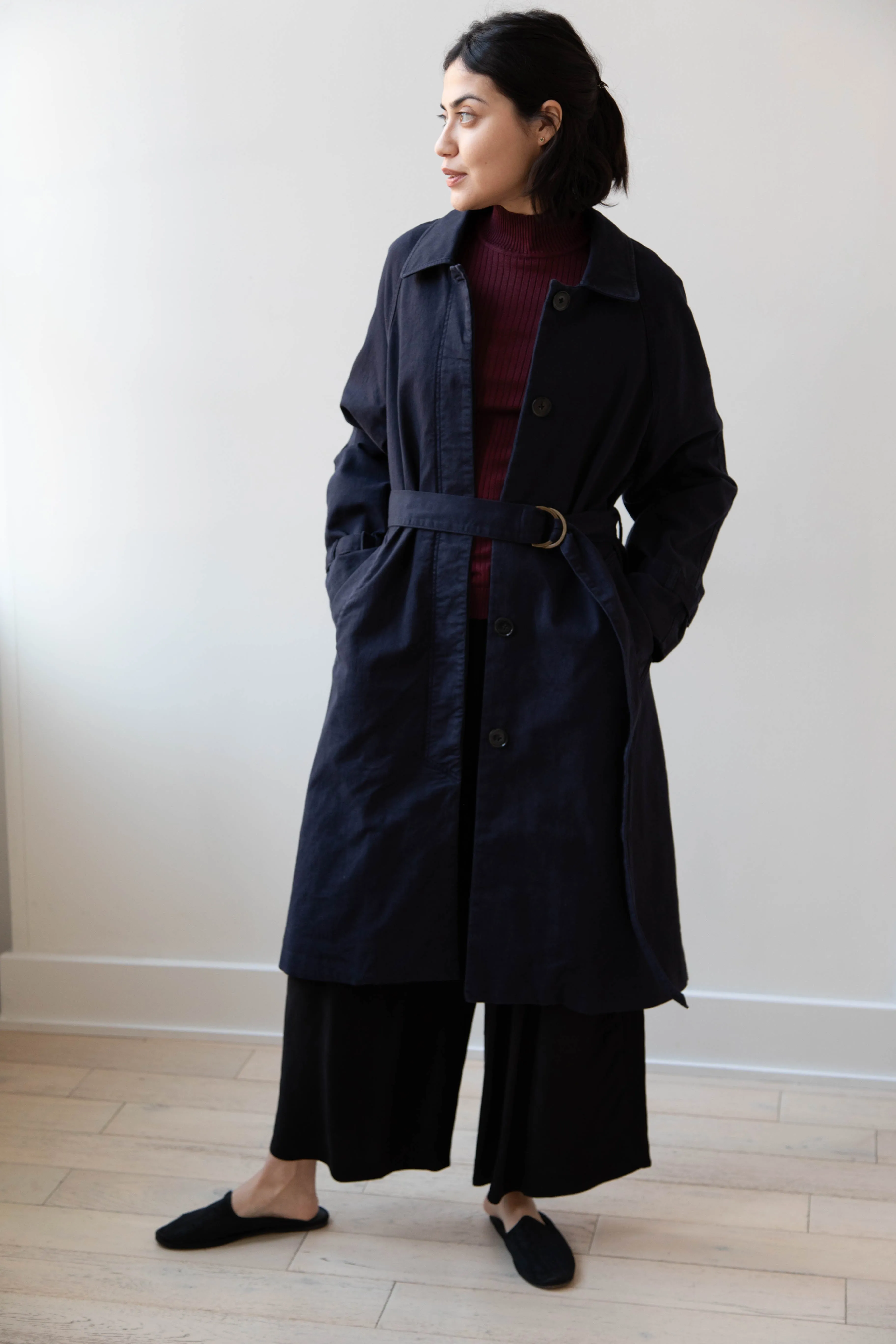 Polder | Amber Trench Coat in Night Blue