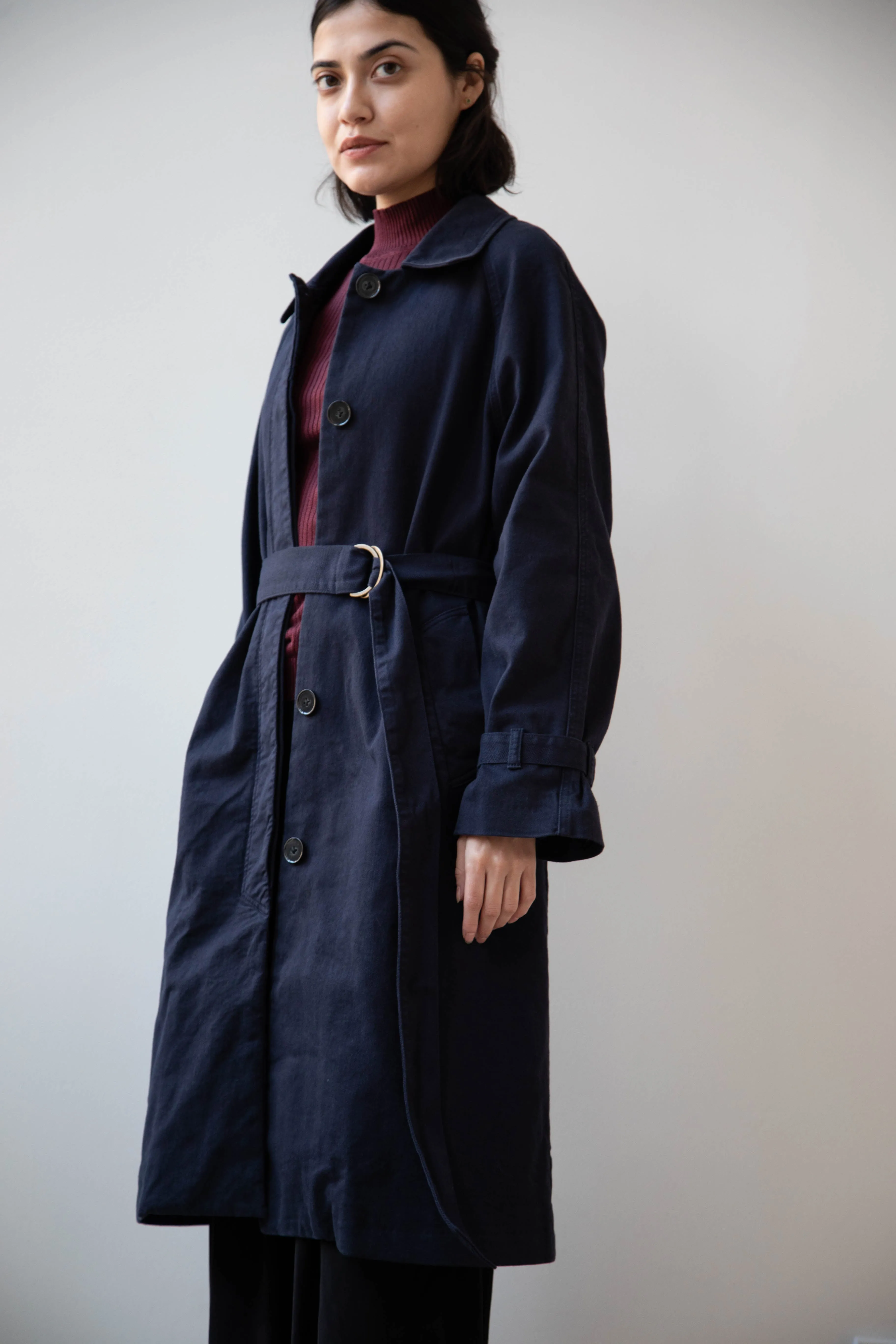 Polder | Amber Trench Coat in Night Blue