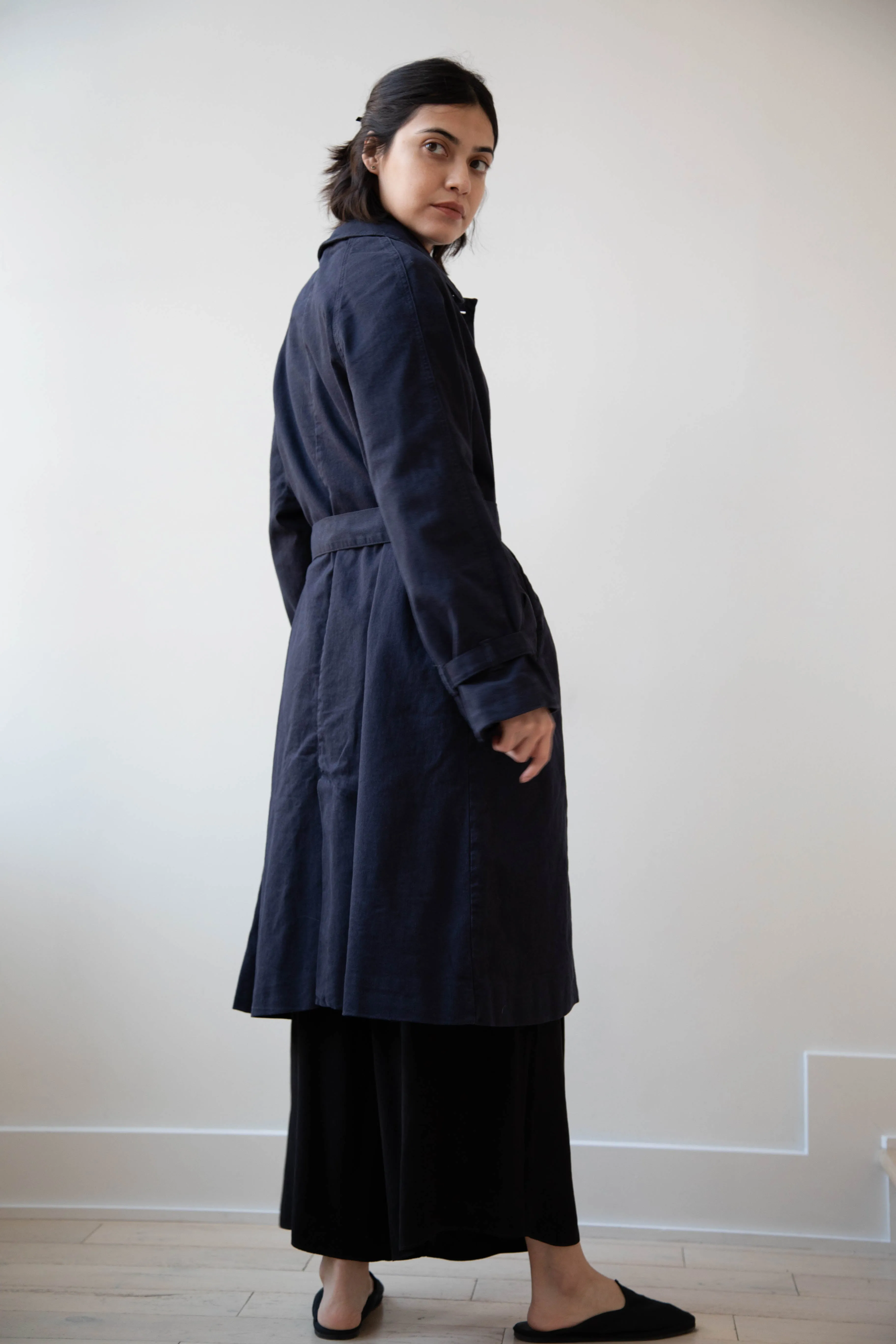 Polder | Amber Trench Coat in Night Blue