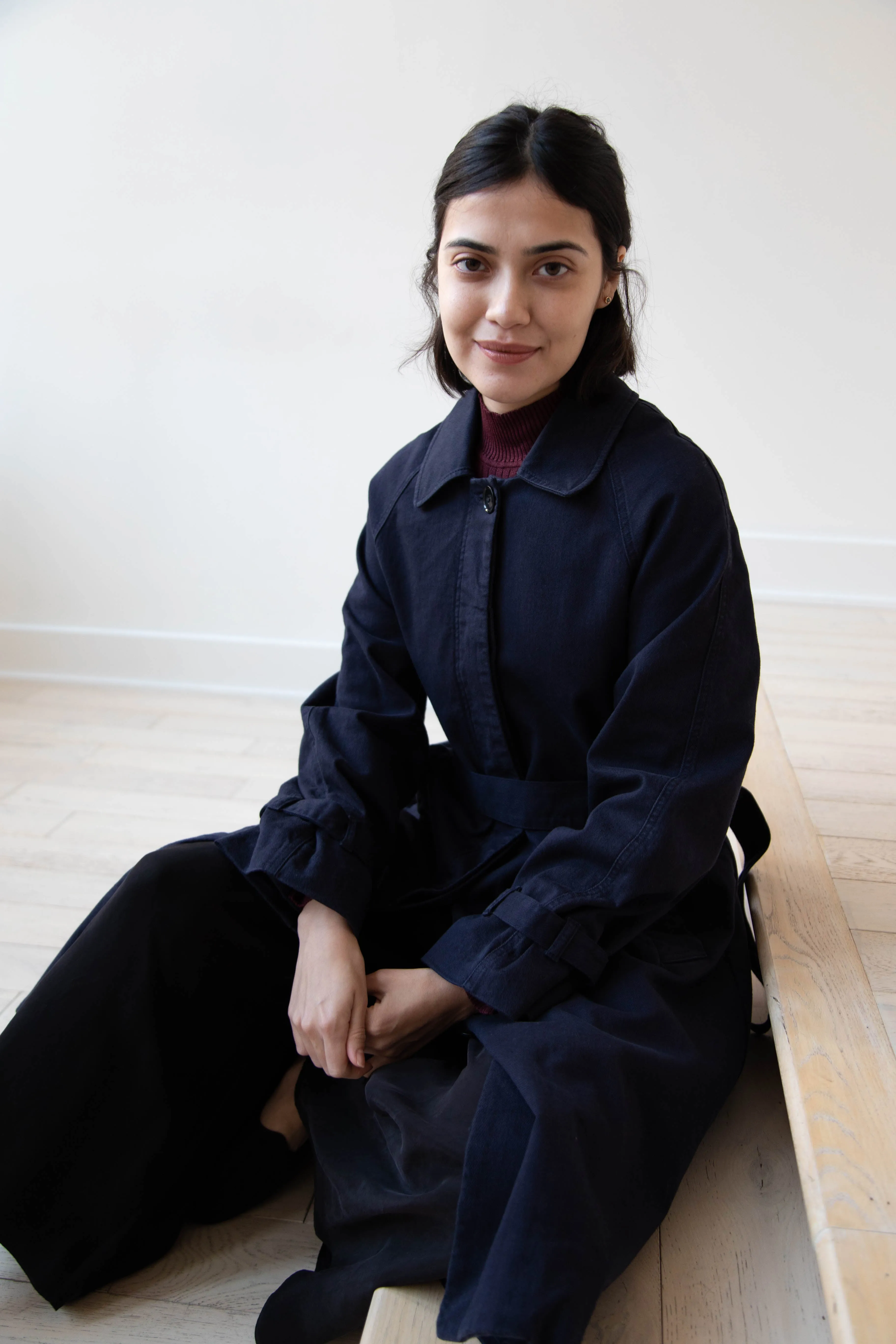 Polder | Amber Trench Coat in Night Blue