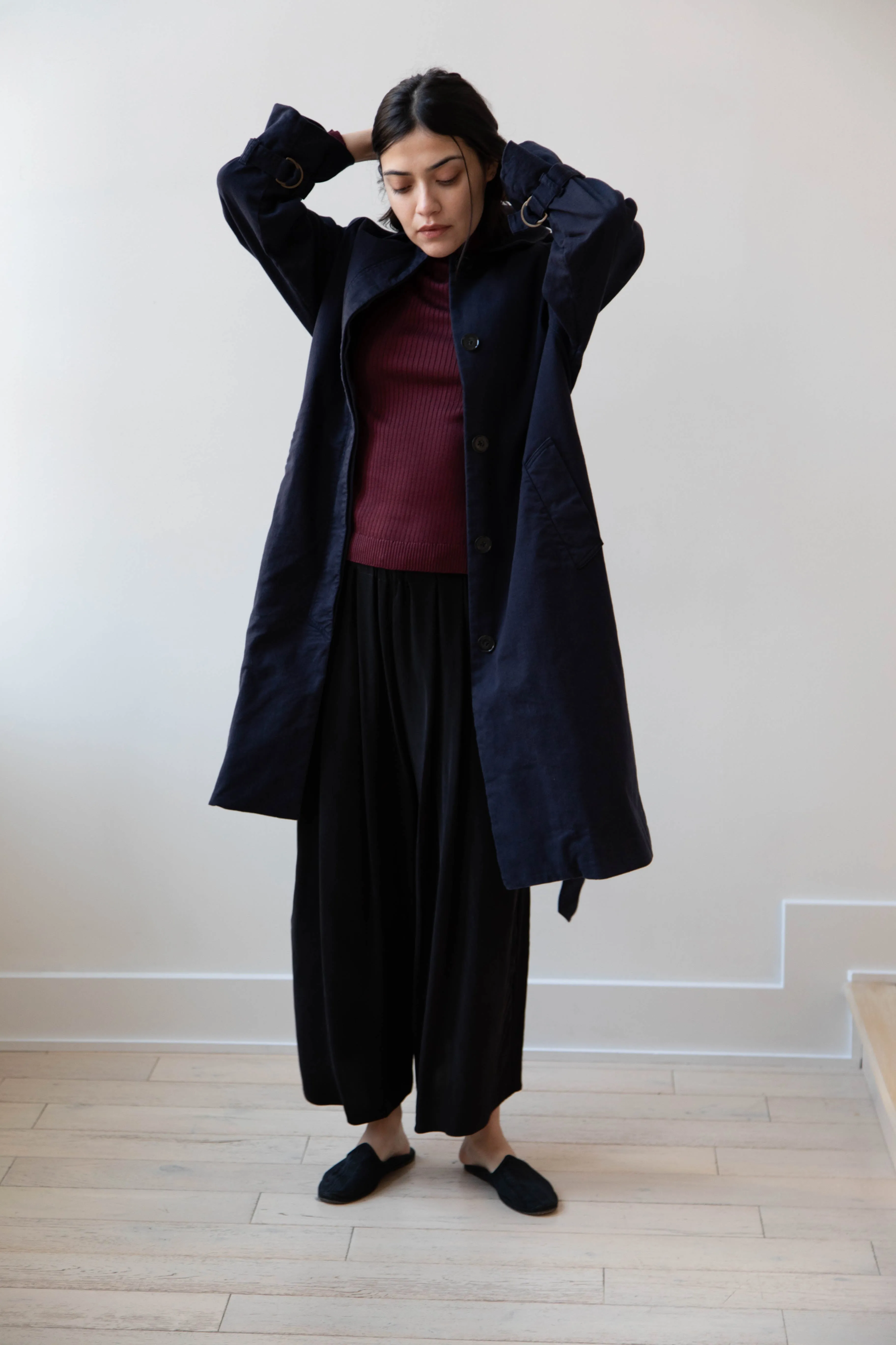 Polder | Amber Trench Coat in Night Blue