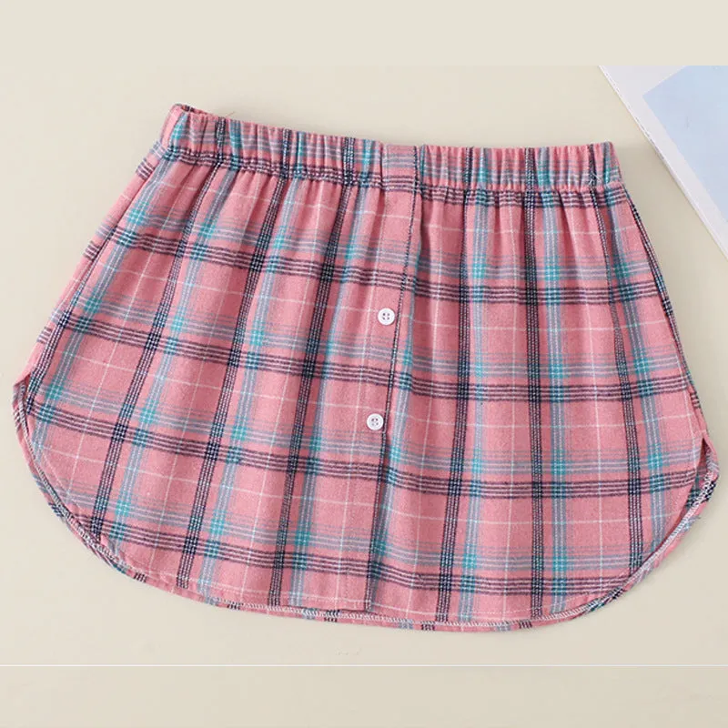 Priscilla Plaid Mini Skirts Over Pants