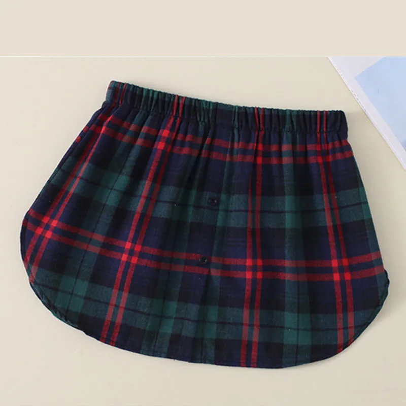 Priscilla Plaid Mini Skirts Over Pants