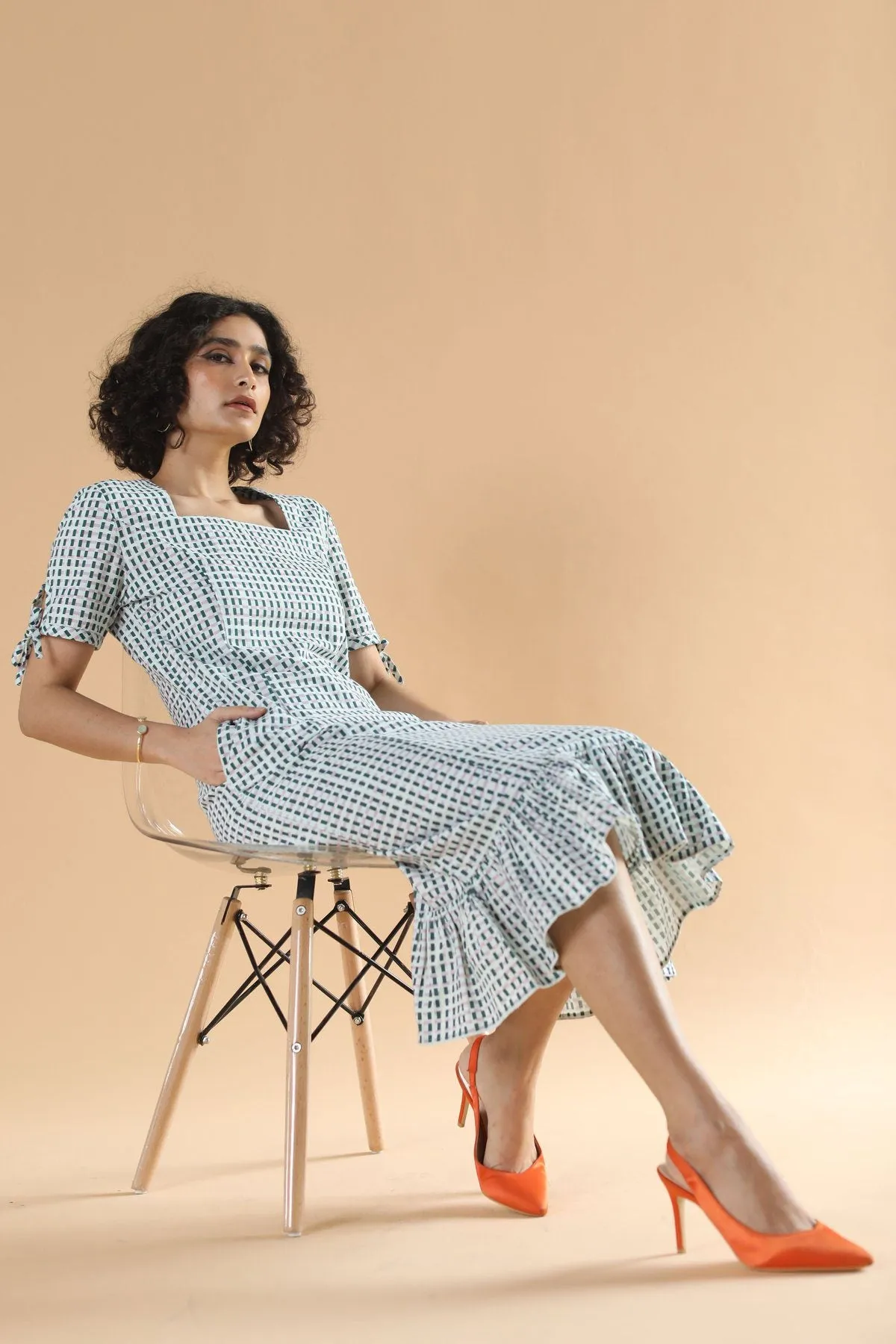 Pure Cotton Classic Checkered Dress