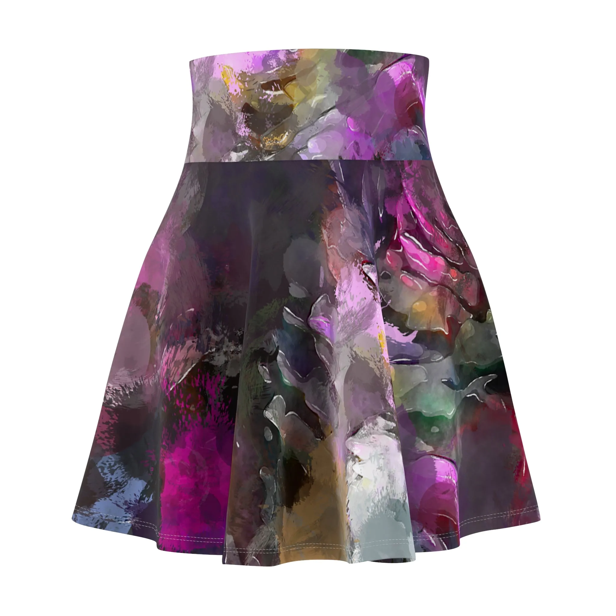 Purple Painting - Inovax Woman's Skater Skirt