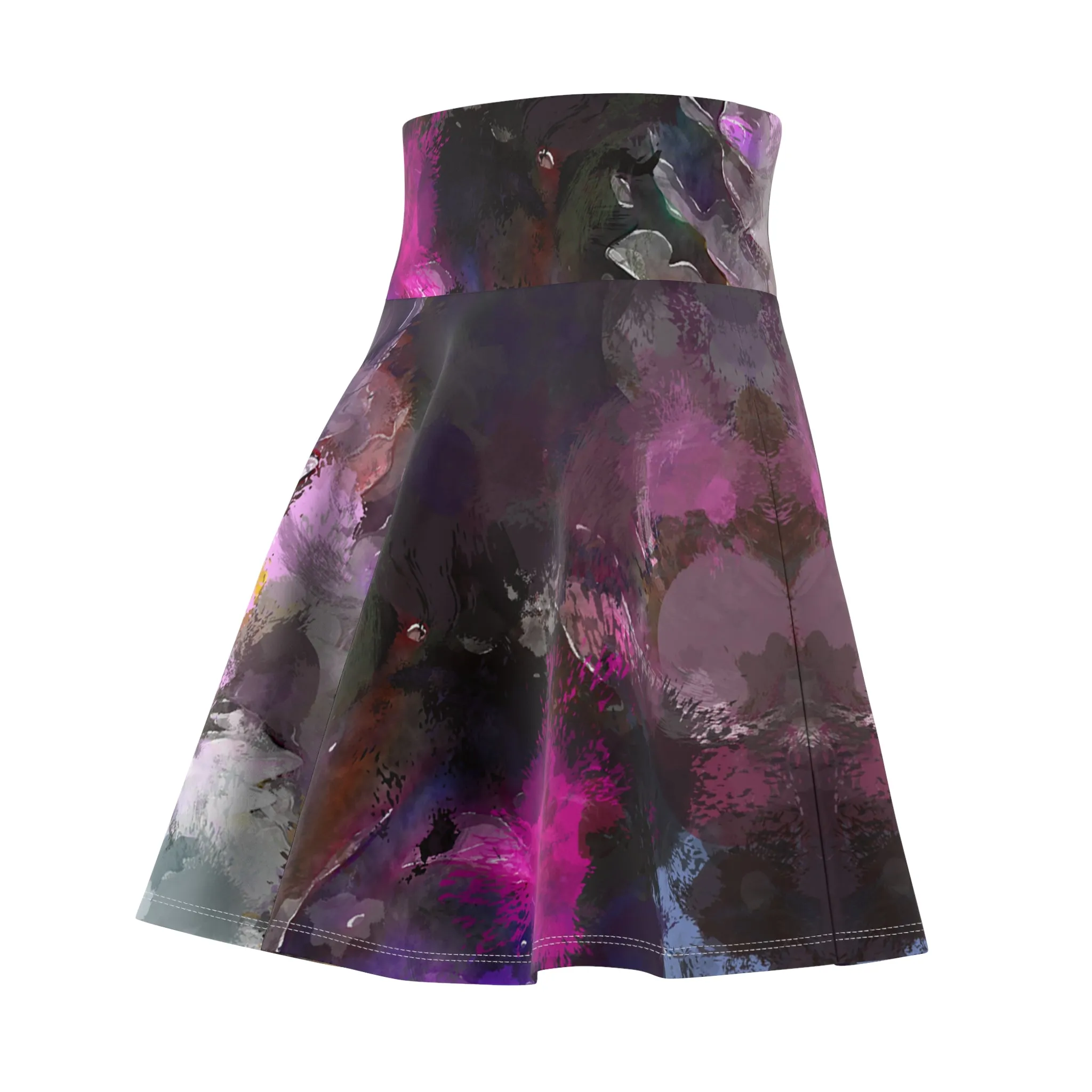 Purple Painting - Inovax Woman's Skater Skirt