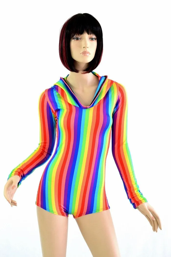 Rainbow Hoodie Romper