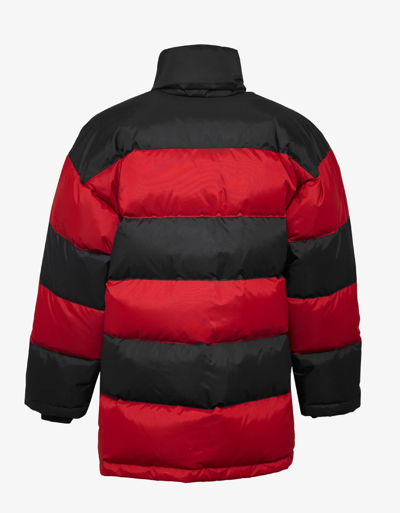 Red & Black Stripe Down Coat