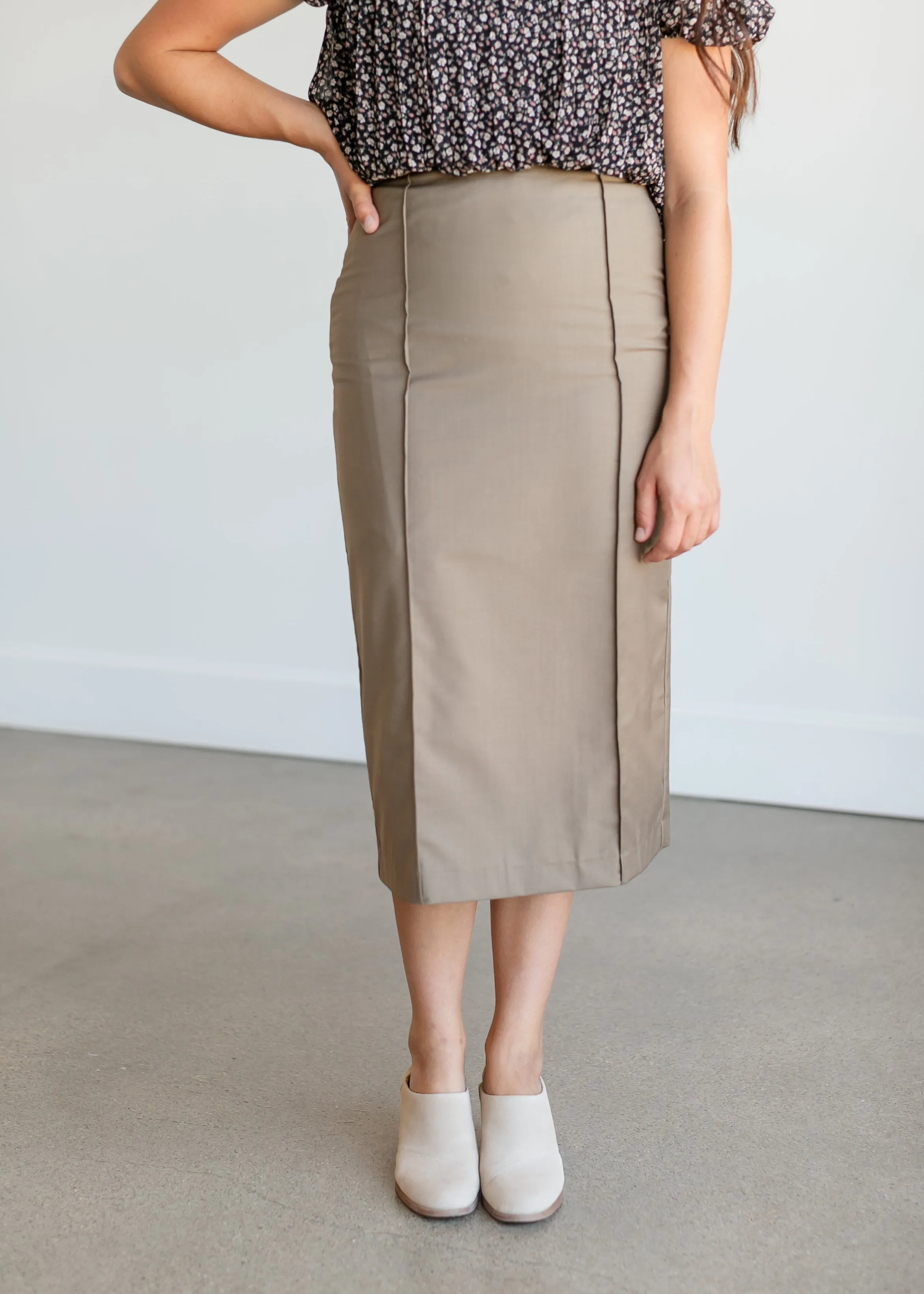 Reninne Woven Midi Skirt - FINAL SALE