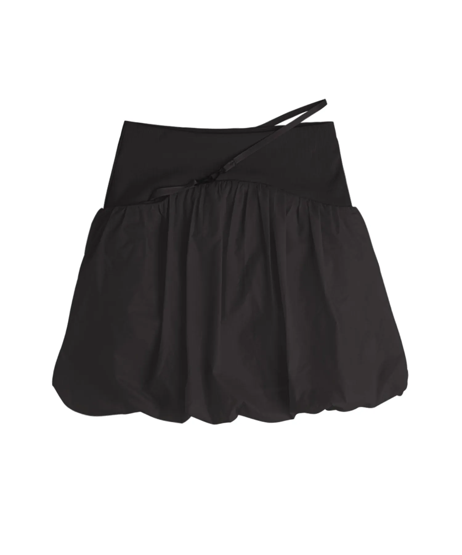 Reversible Midi Padded Skirt Black