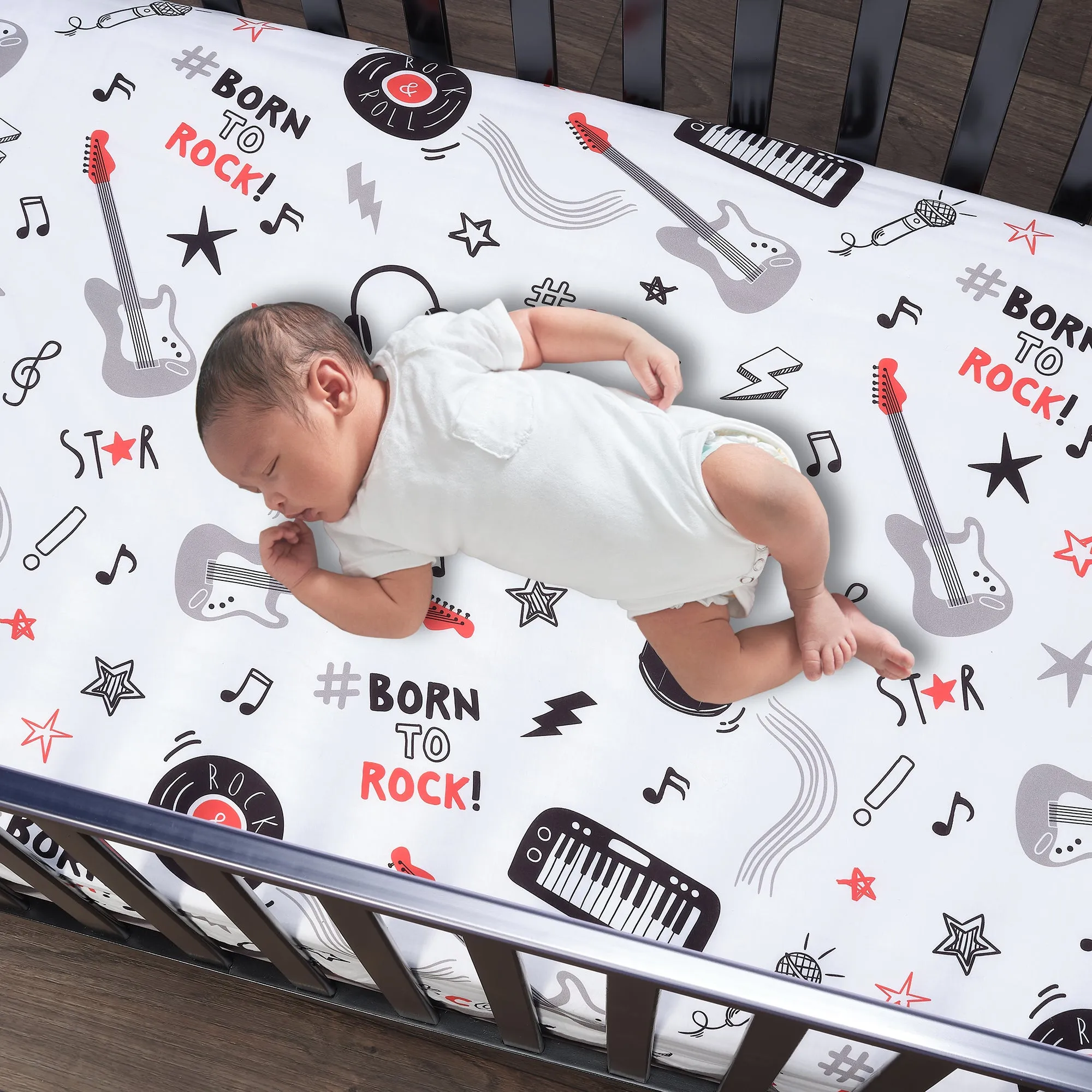 Rock Star 3-Piece Crib Bedding Set