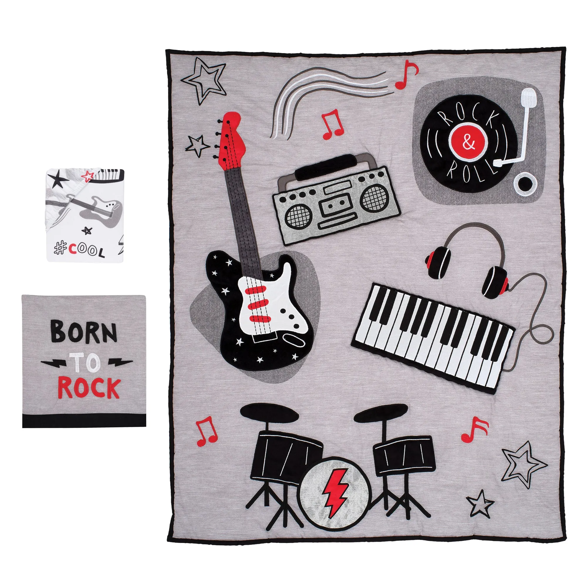 Rock Star 3-Piece Crib Bedding Set