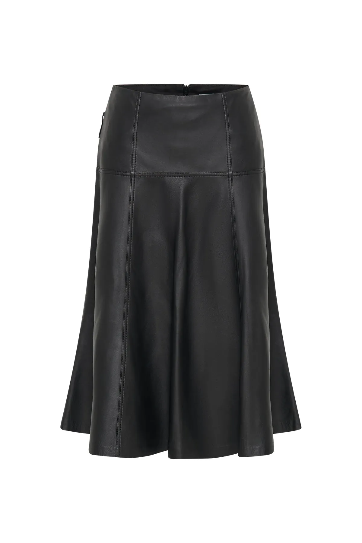 Serge Leather Skirt