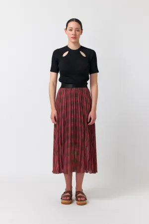 Sheer plaid skirt