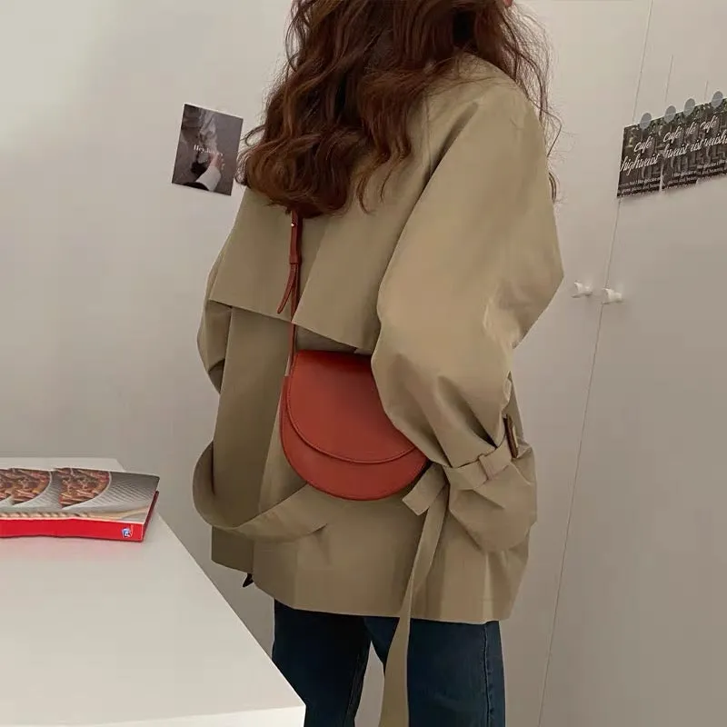 Short Double Breasted Trench Coat