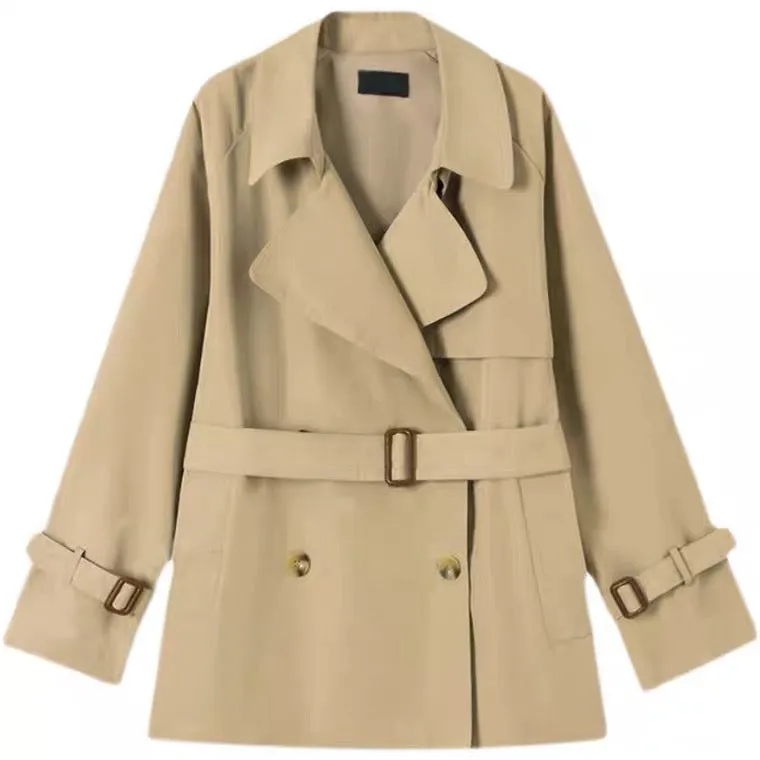 Short Double Breasted Trench Coat