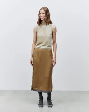 SILK SKIRT WITH CONTRASTING DETAILS