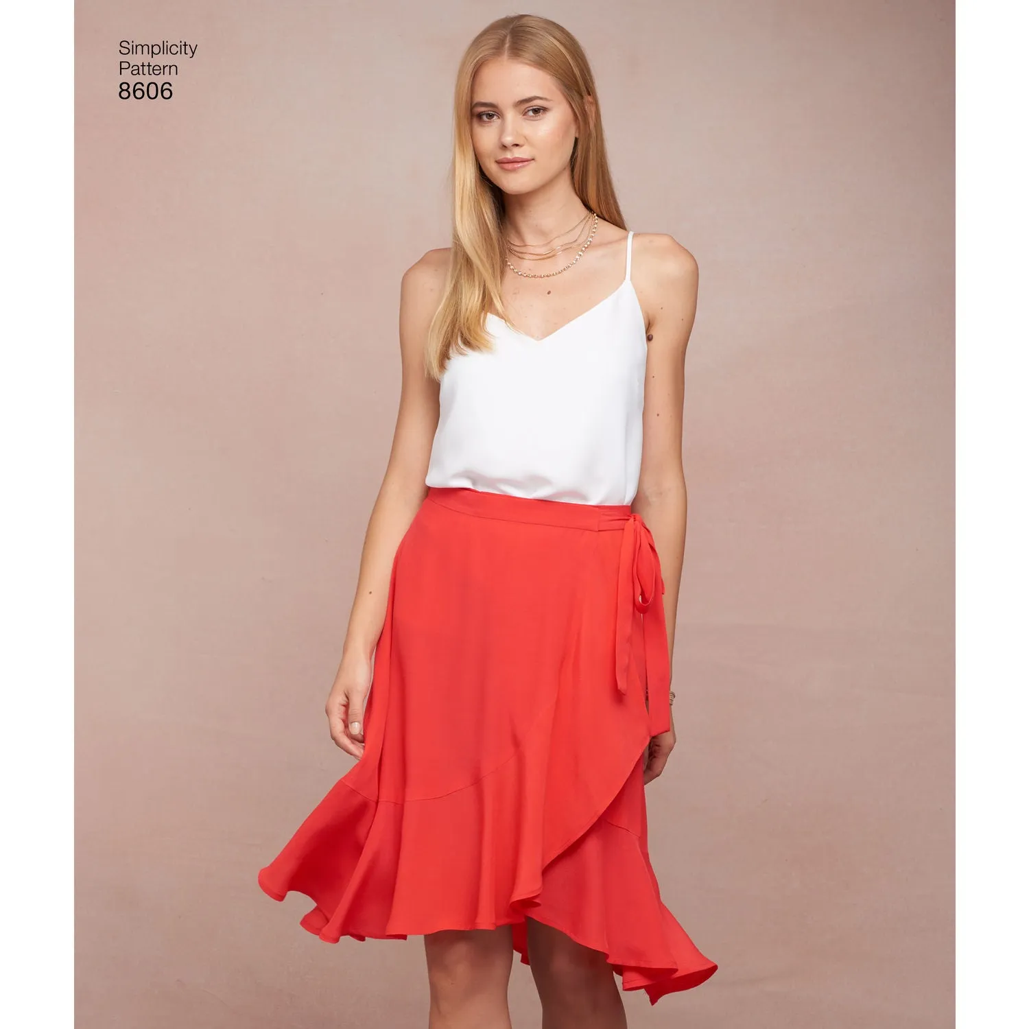 Simplicity Pattern S8606 Misses' Wrap Skirt in 4 Lengths