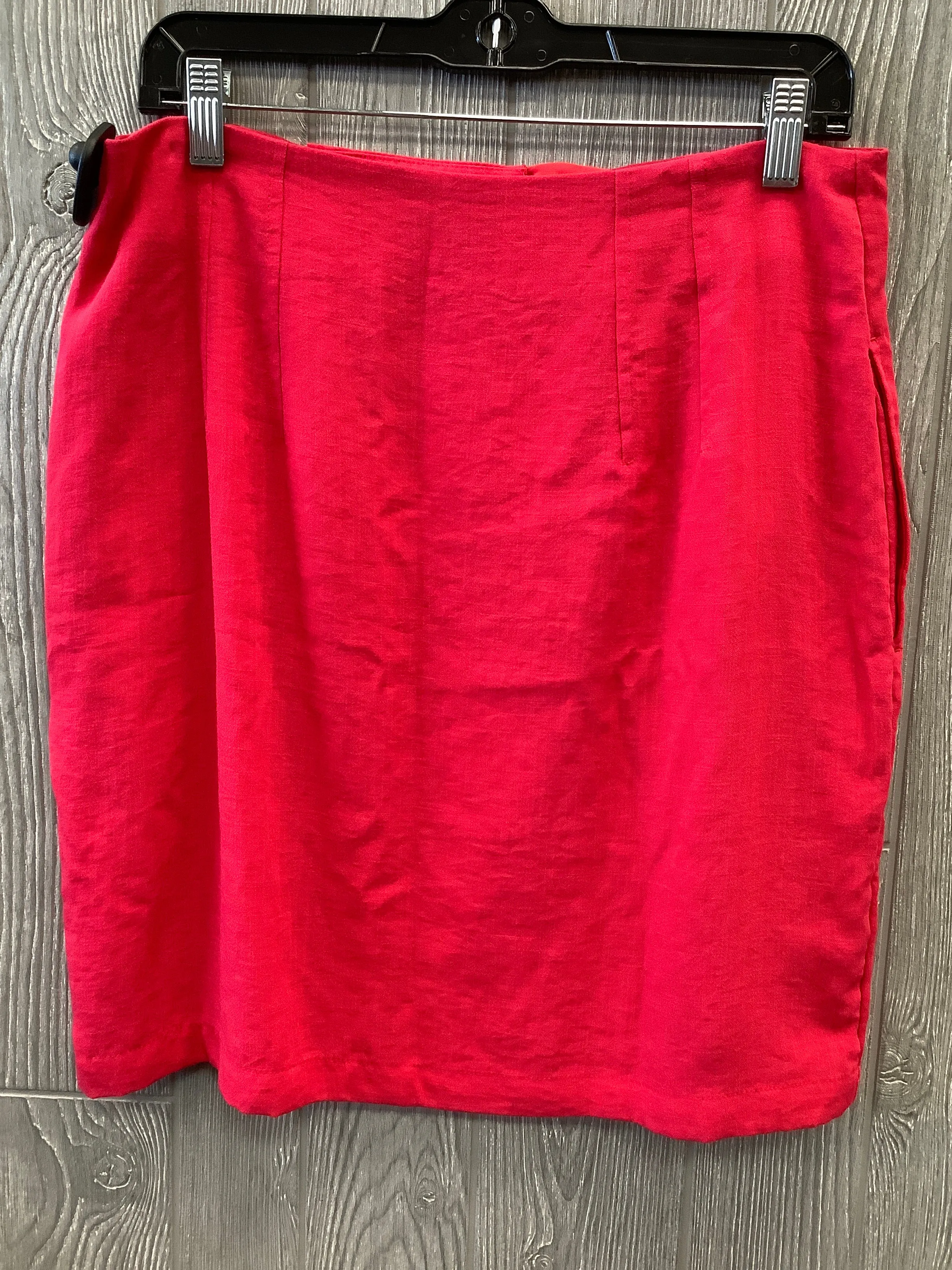 Skirt Midi By Ann Taylor In Red, Size: 10