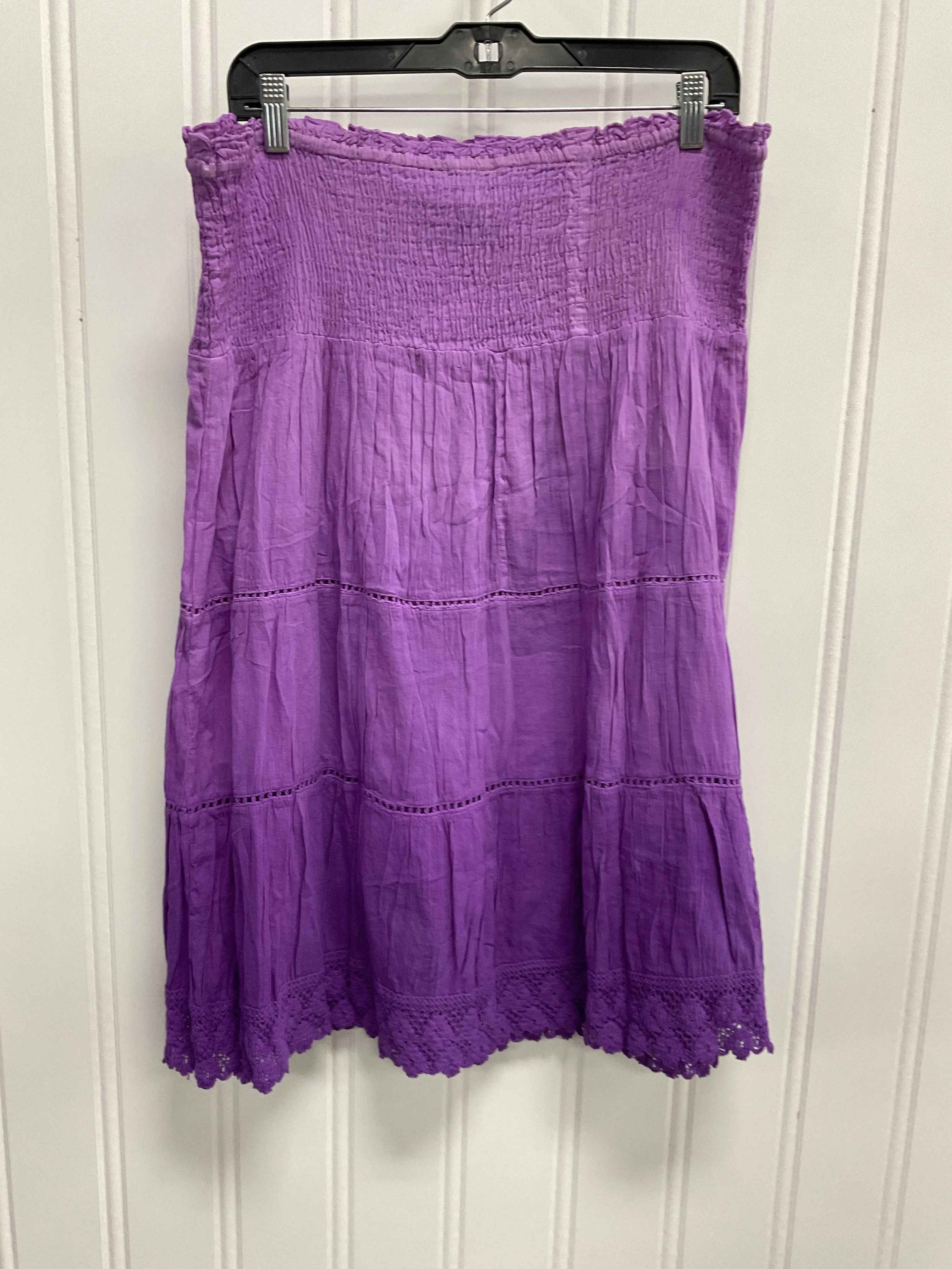 Skirt Midi By Clothes Mentor In Purple, Size: L