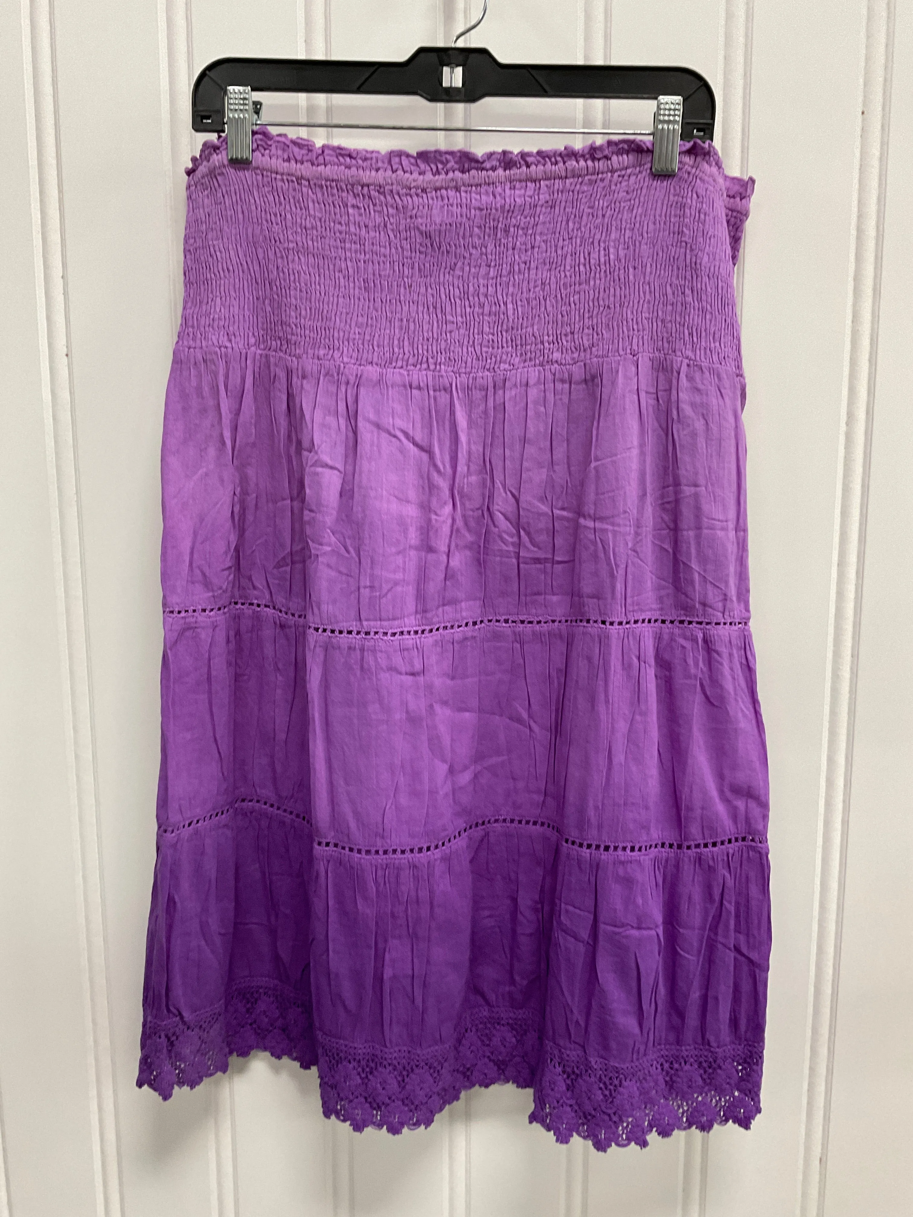 Skirt Midi By Clothes Mentor In Purple, Size: L