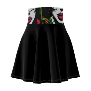 Skirt with an all-over printed waistband