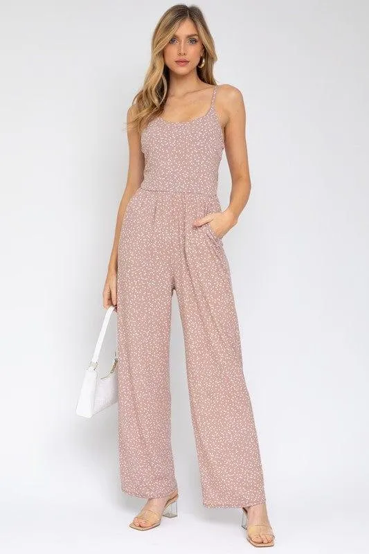 Sleeveless Scoop Neck Wide Leg Jumpsuit